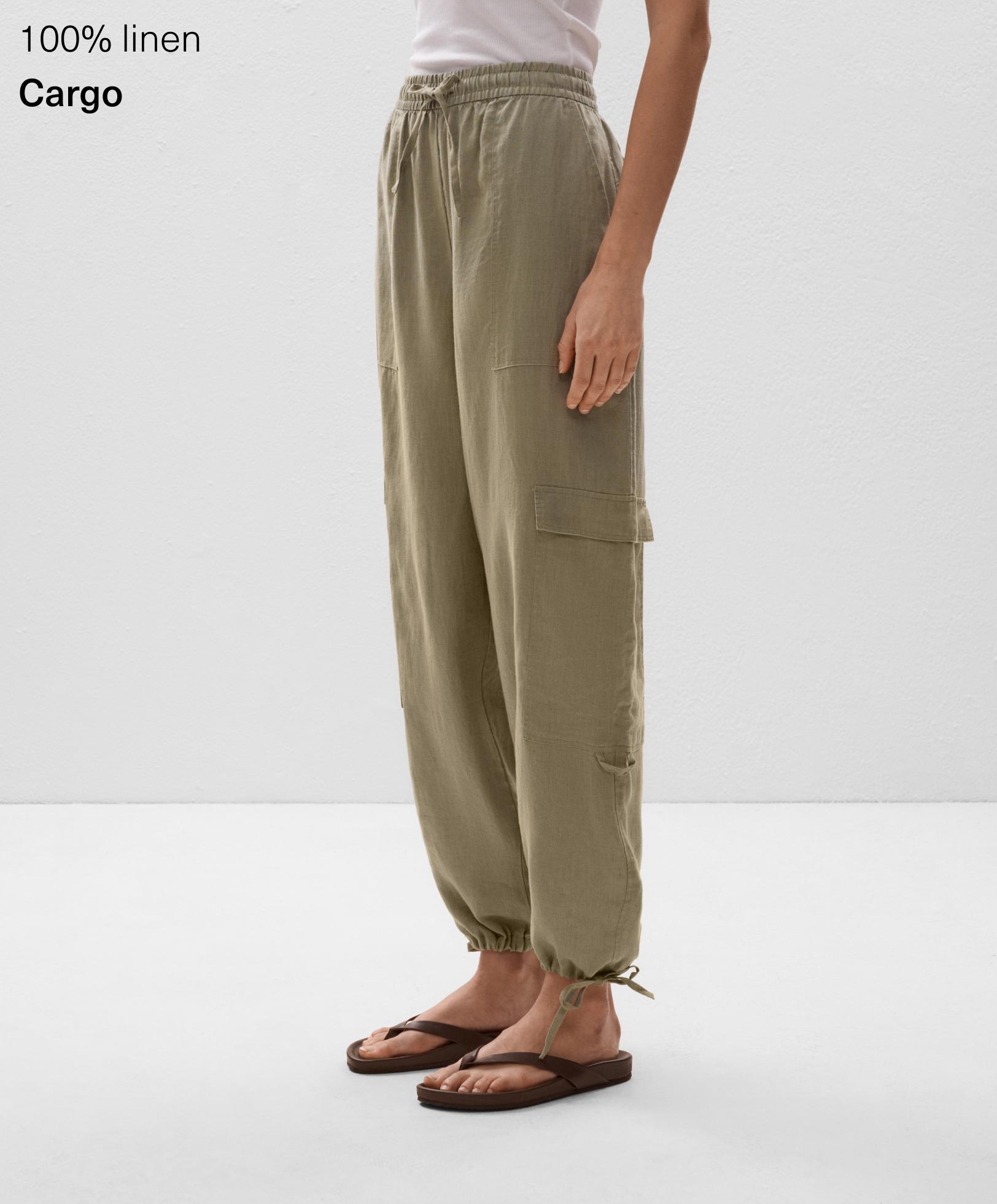 Pantalon cargo 100 % lin Pantalon cargo 100 % lin
