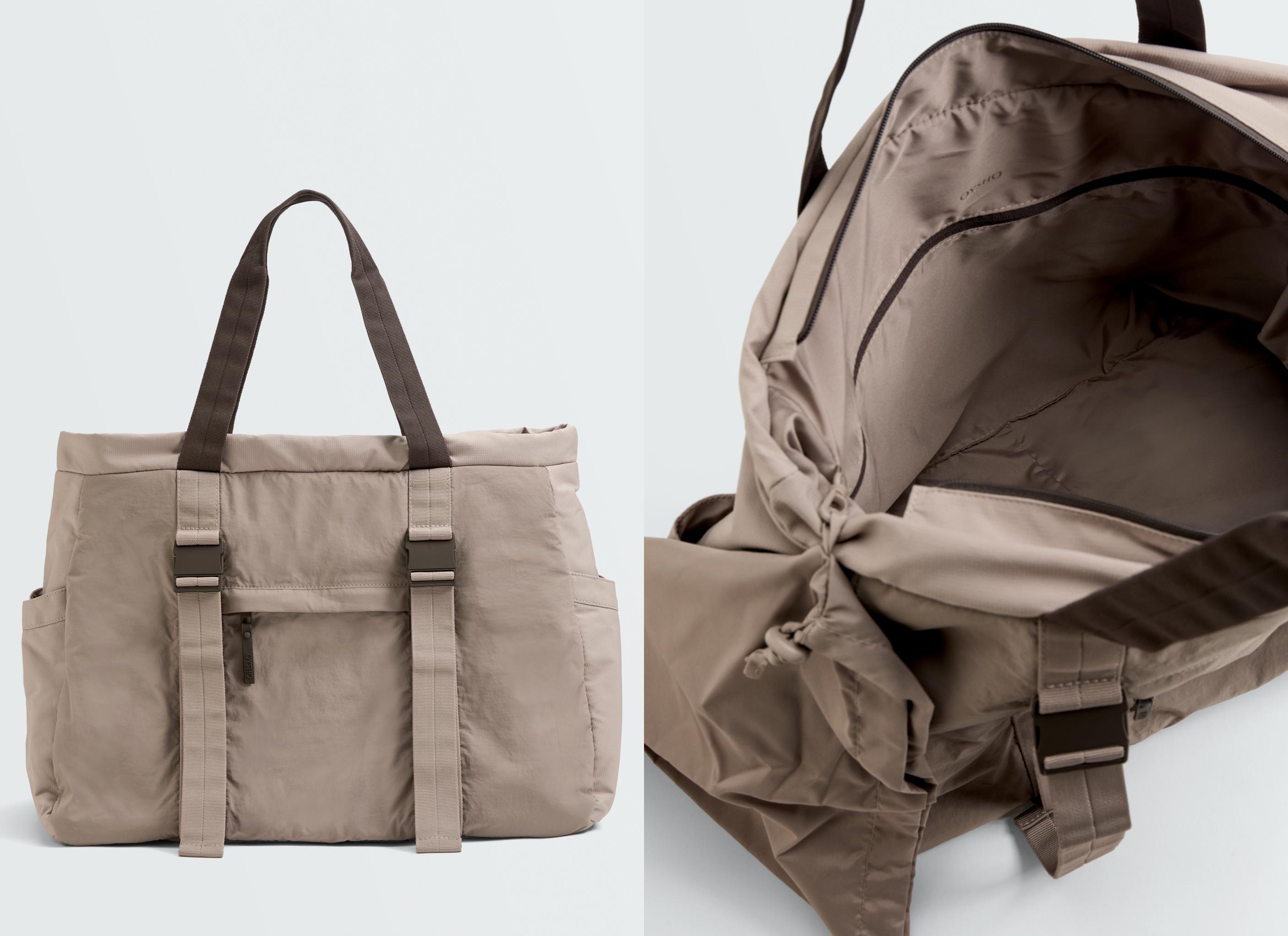 Adjustable-strap shopper bag — MINK