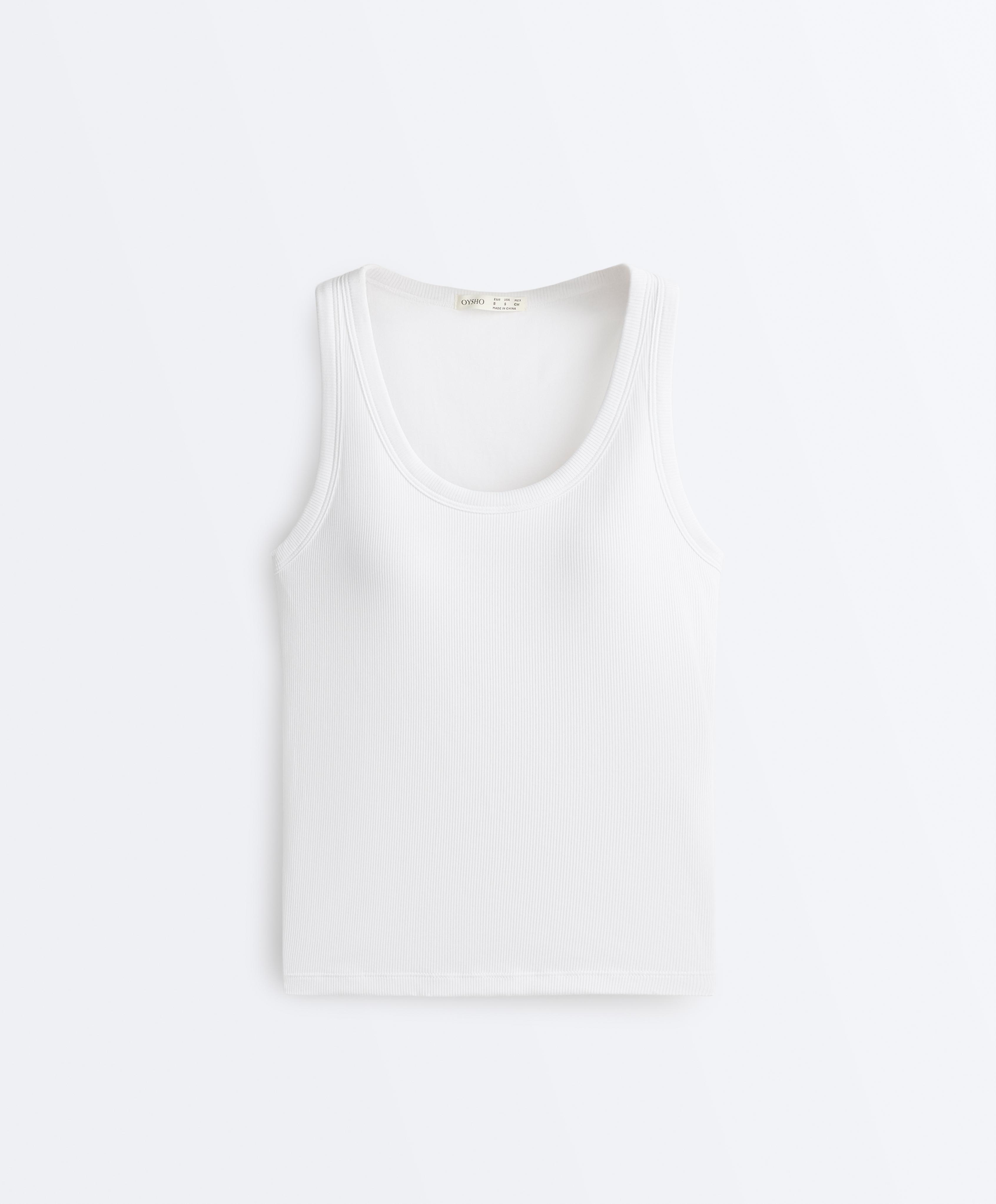 Tank top a costine misto modal Tank top a costine misto modal