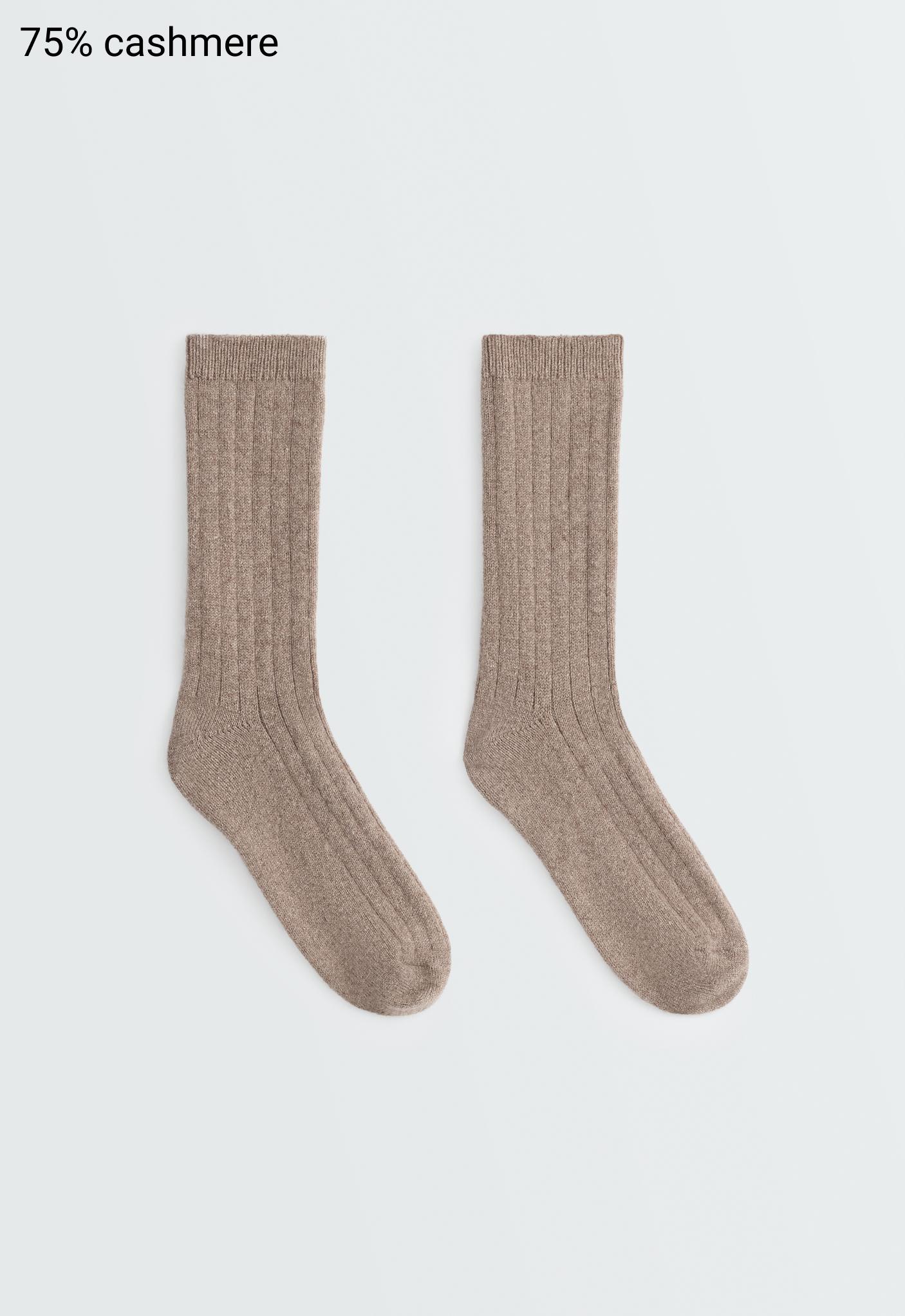 75% cashmere socks — PALE TAN