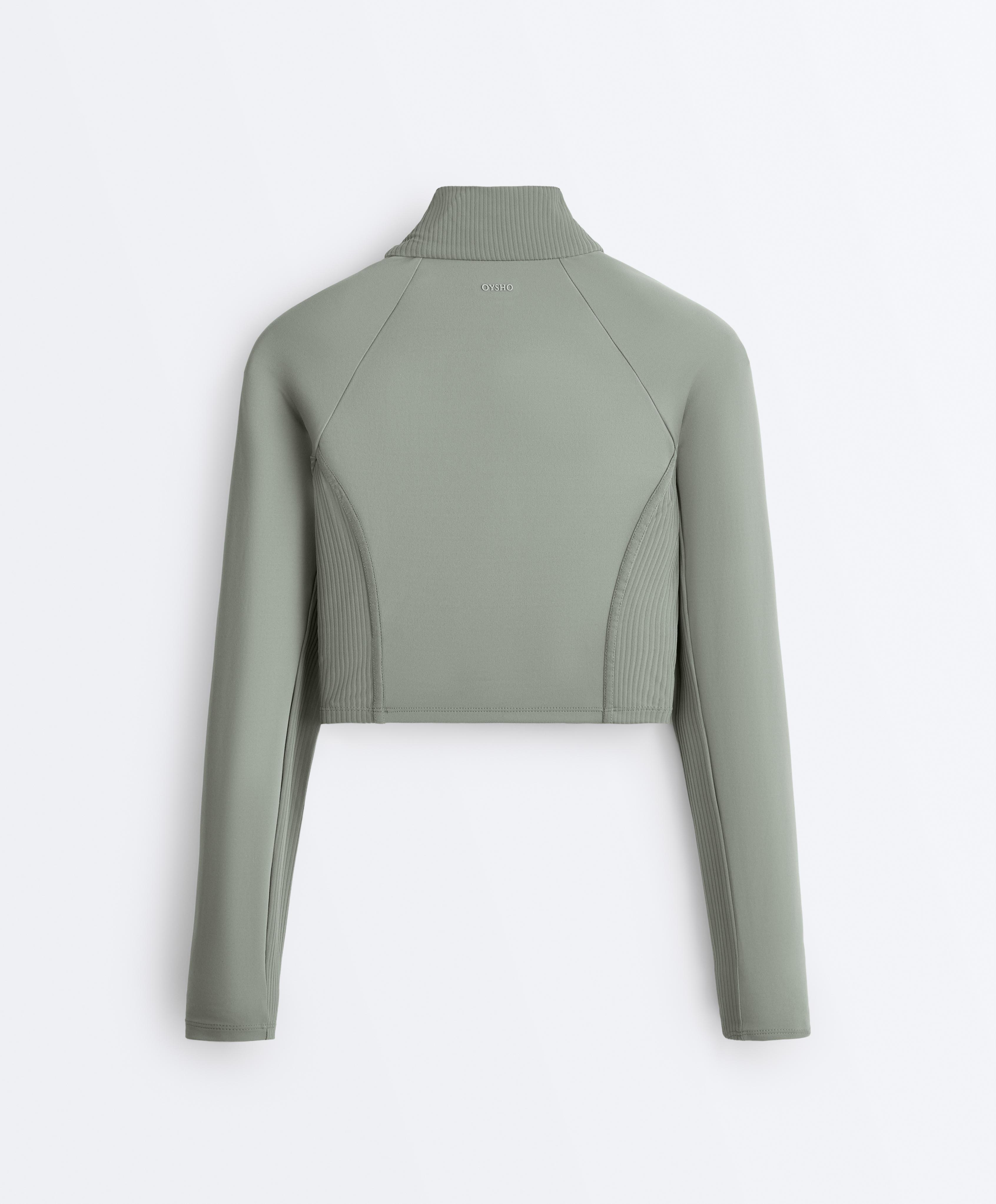 Comfortlux rib long-sleeved T-shirt — KHAKI-GREY