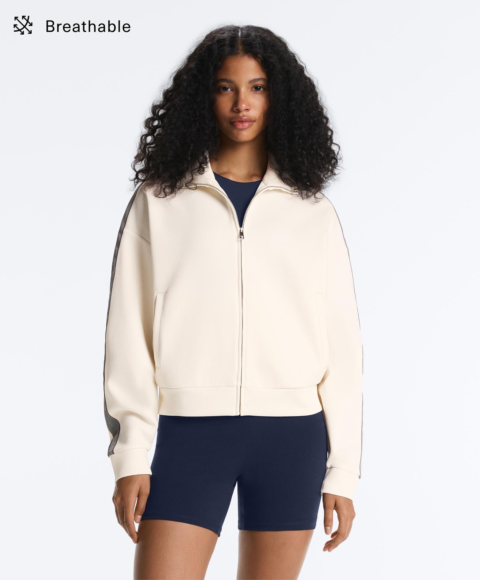 Pikė striukė su medvilne ir šonine juosta Pikė striukė su medvilne ir šonine juosta