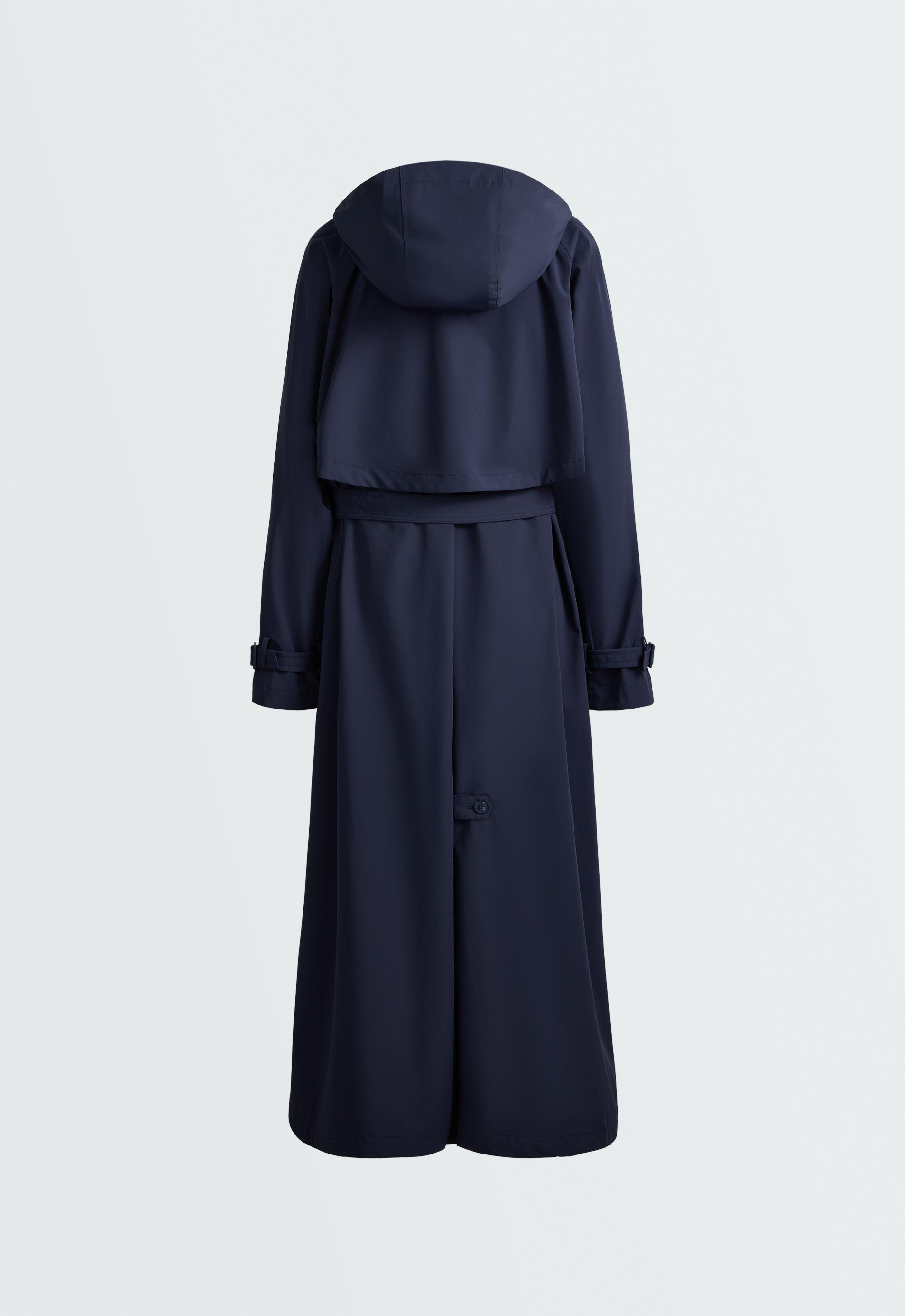 Extra lightweight 10k waterproof long jacket — MIDNIGHT BLUE