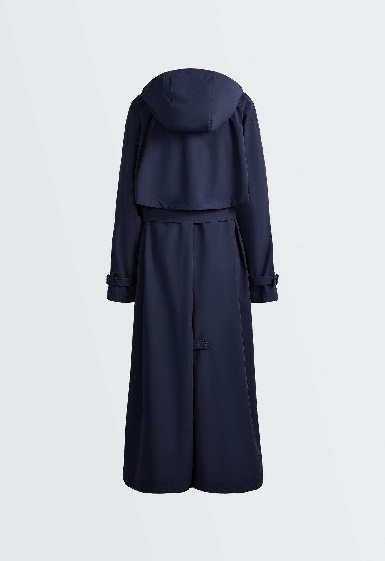 Extra lightweight 10k waterproof long jacket — MIDNIGHT BLUE
