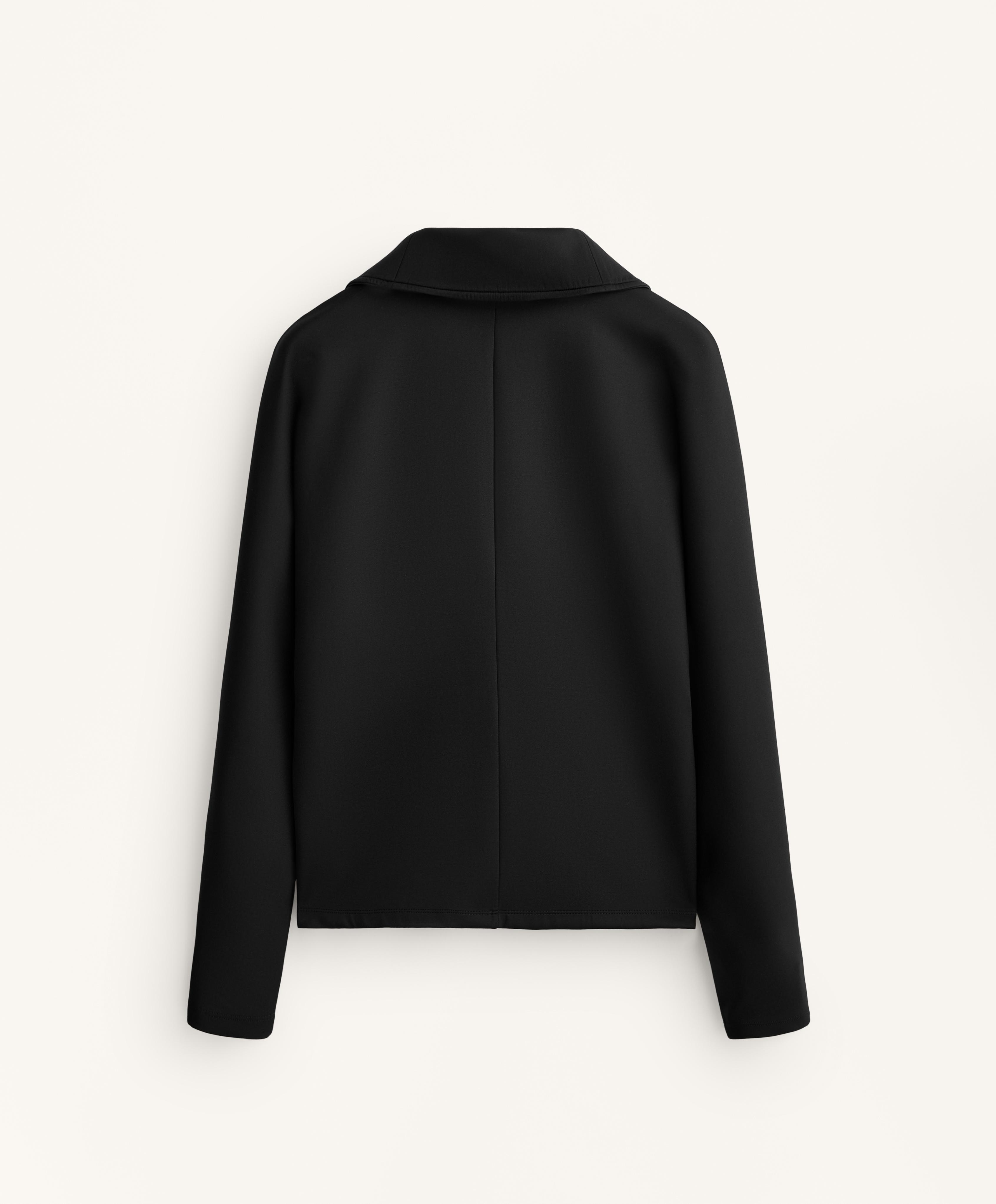 Double zip neoprene-effect jacket