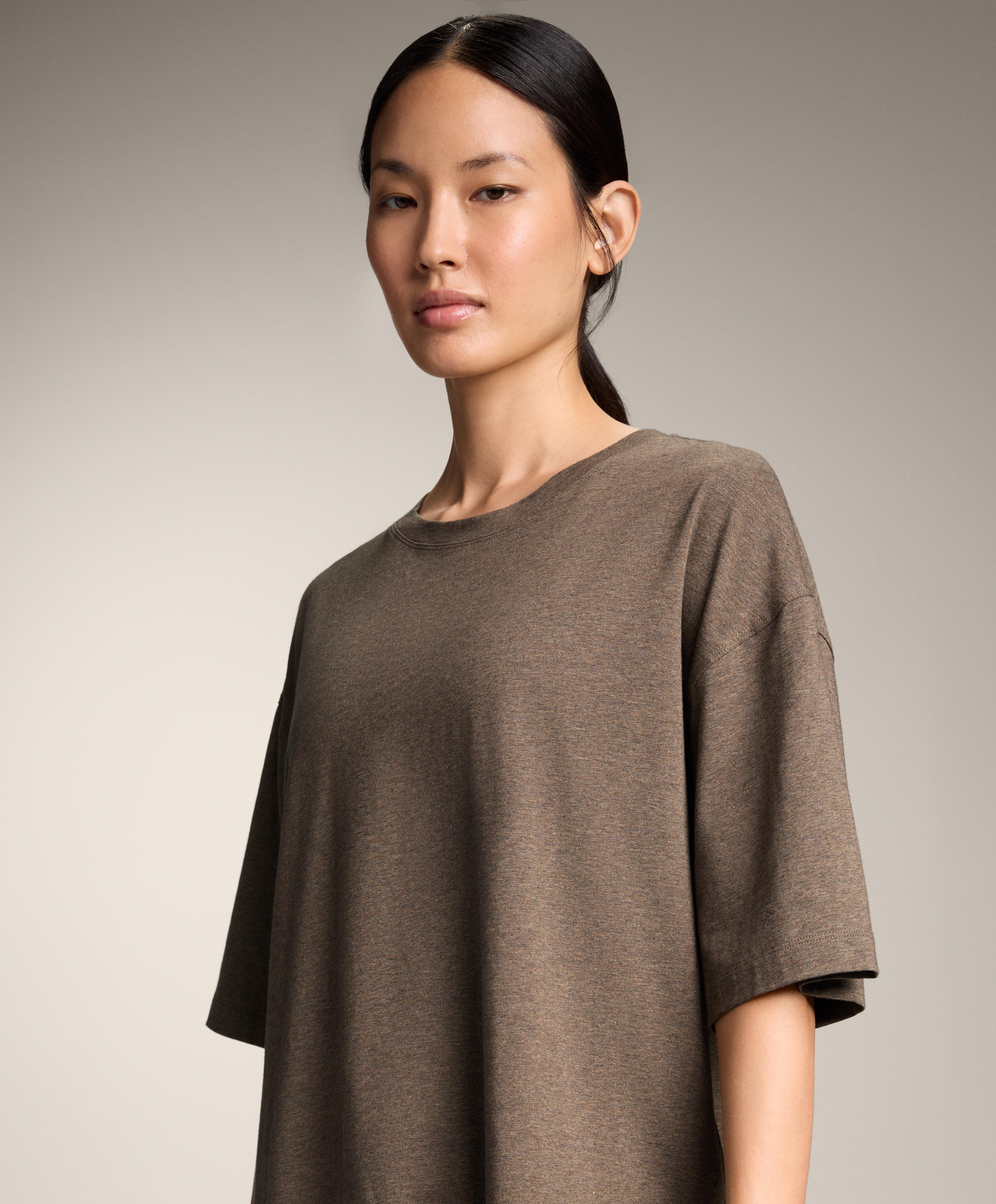 Short sleeve cotton blend T-shirt