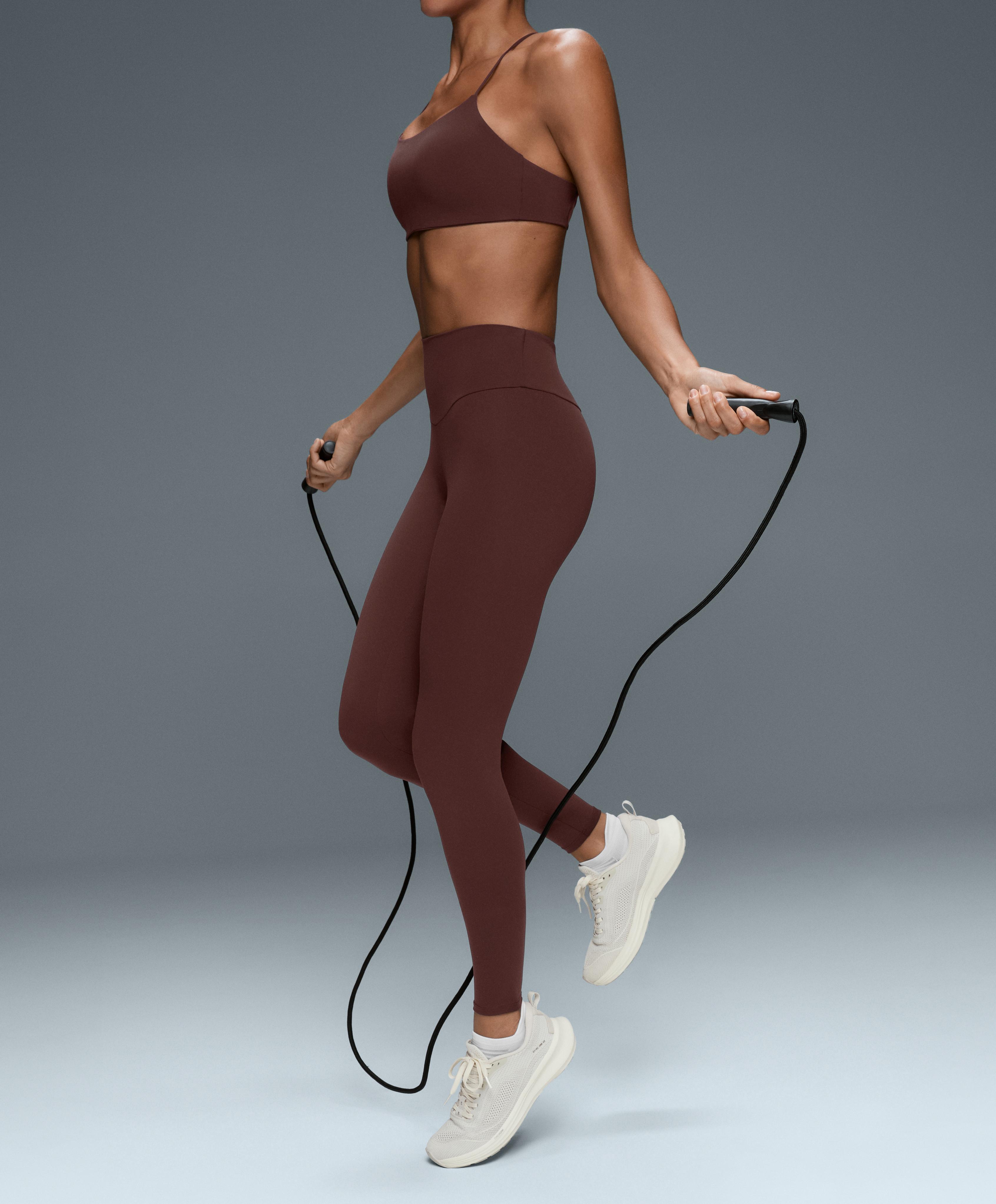 Comfortlux high-waisted ankle-length leggings — CHOCOLATE