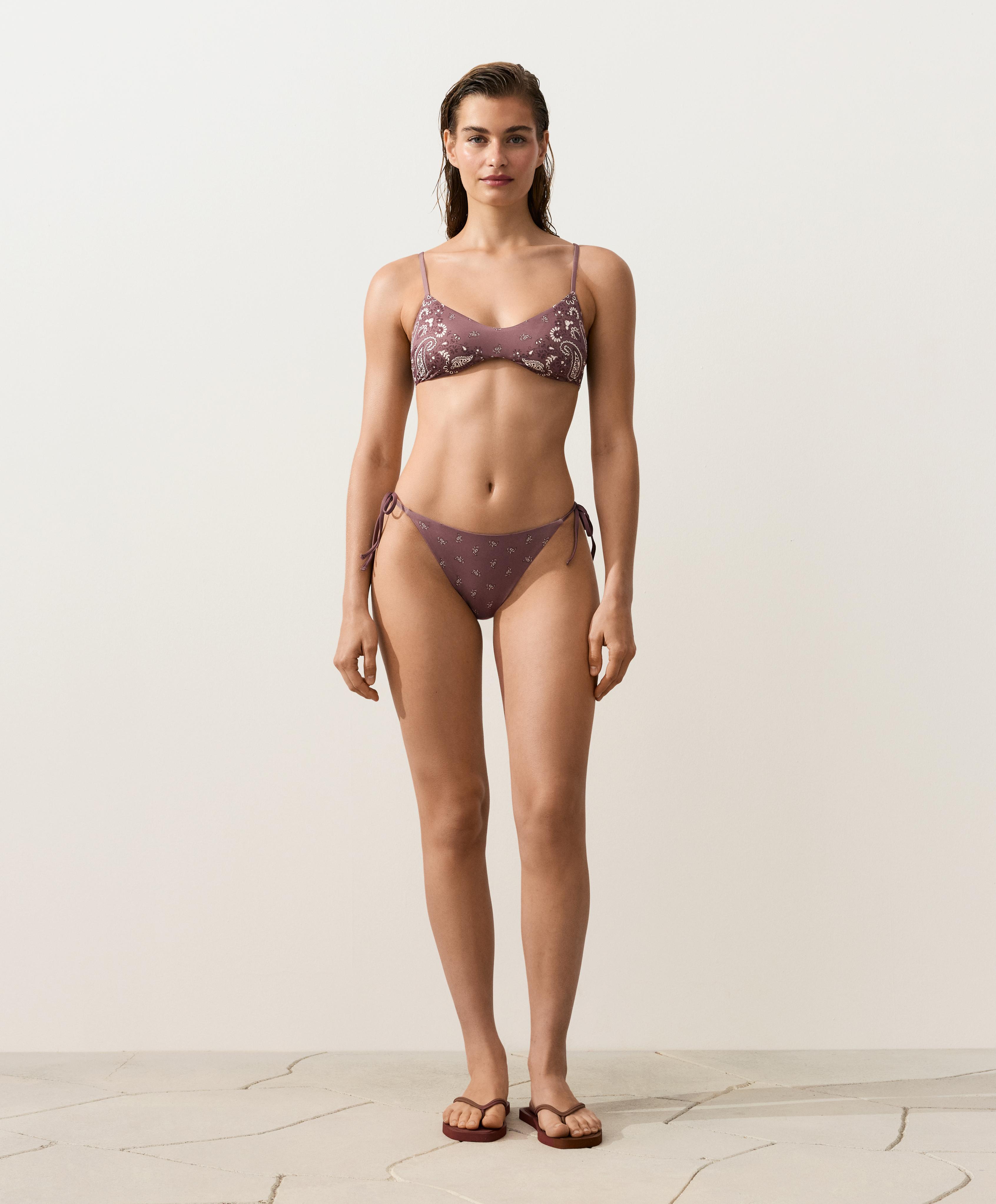 Bandana bikini top — DARK BROWN