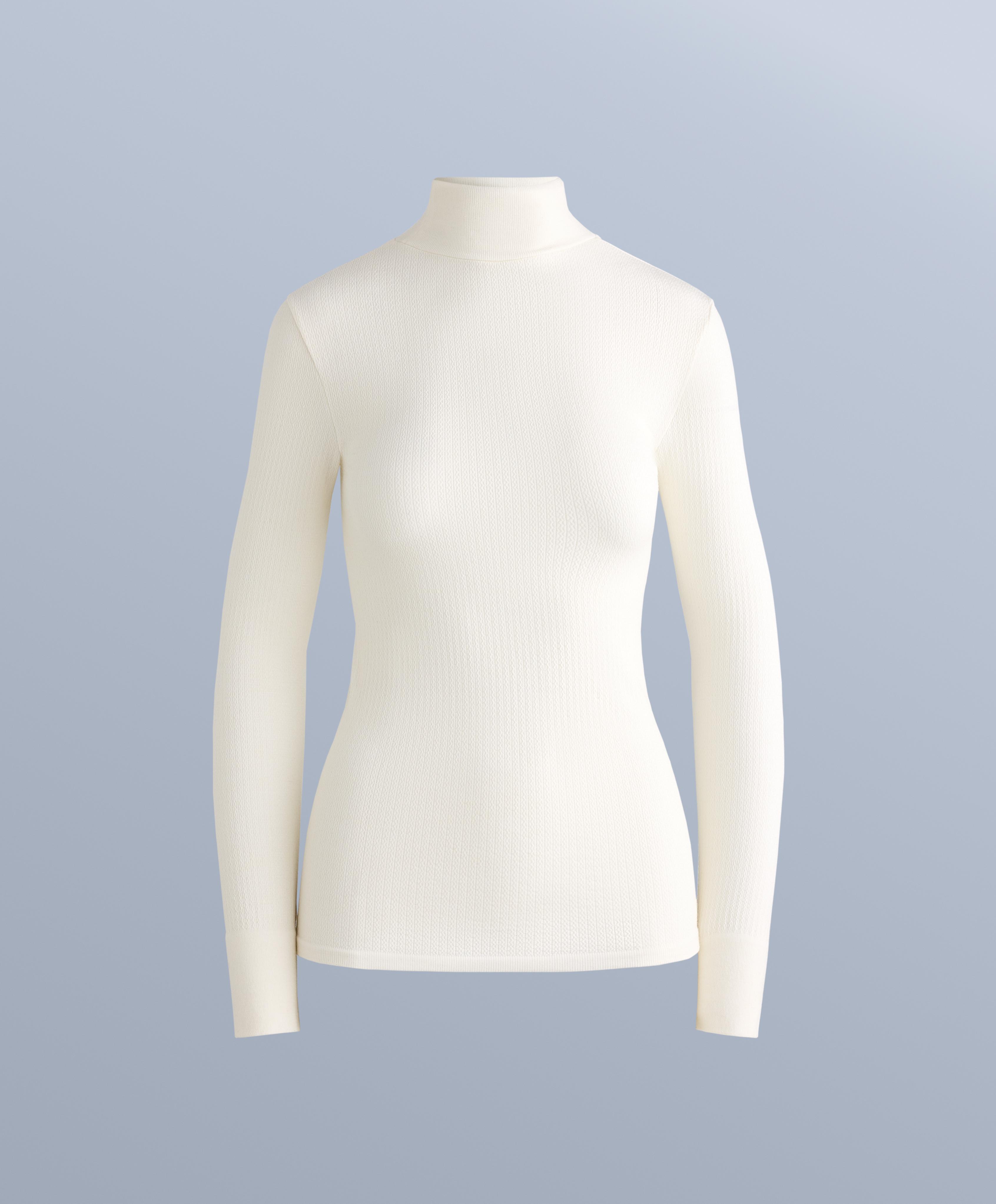 Seamless merino wool base layer T-shirt — PALE ECRU