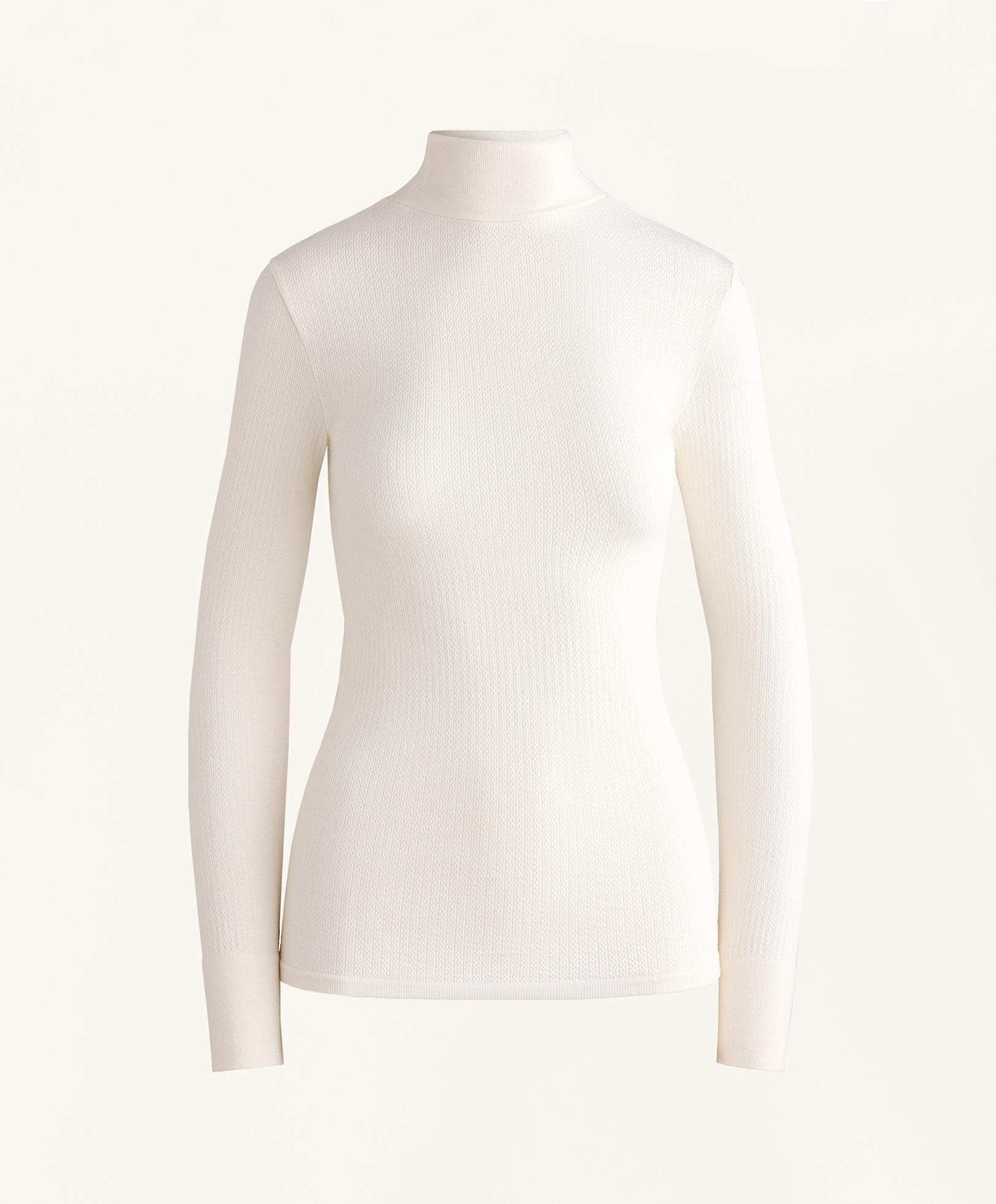 Seamless merino wool base layer T-shirt — PALE ECRU