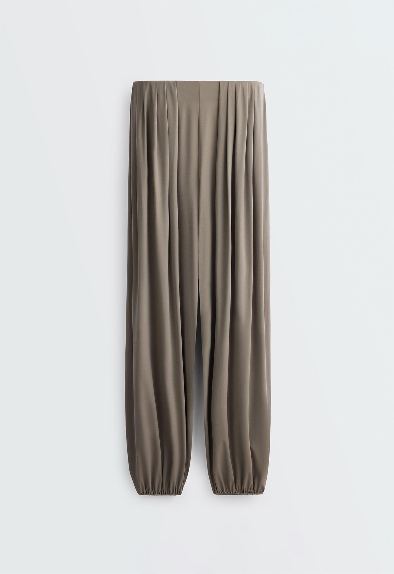Light Touch pleated joggers — KHAKI-GREY