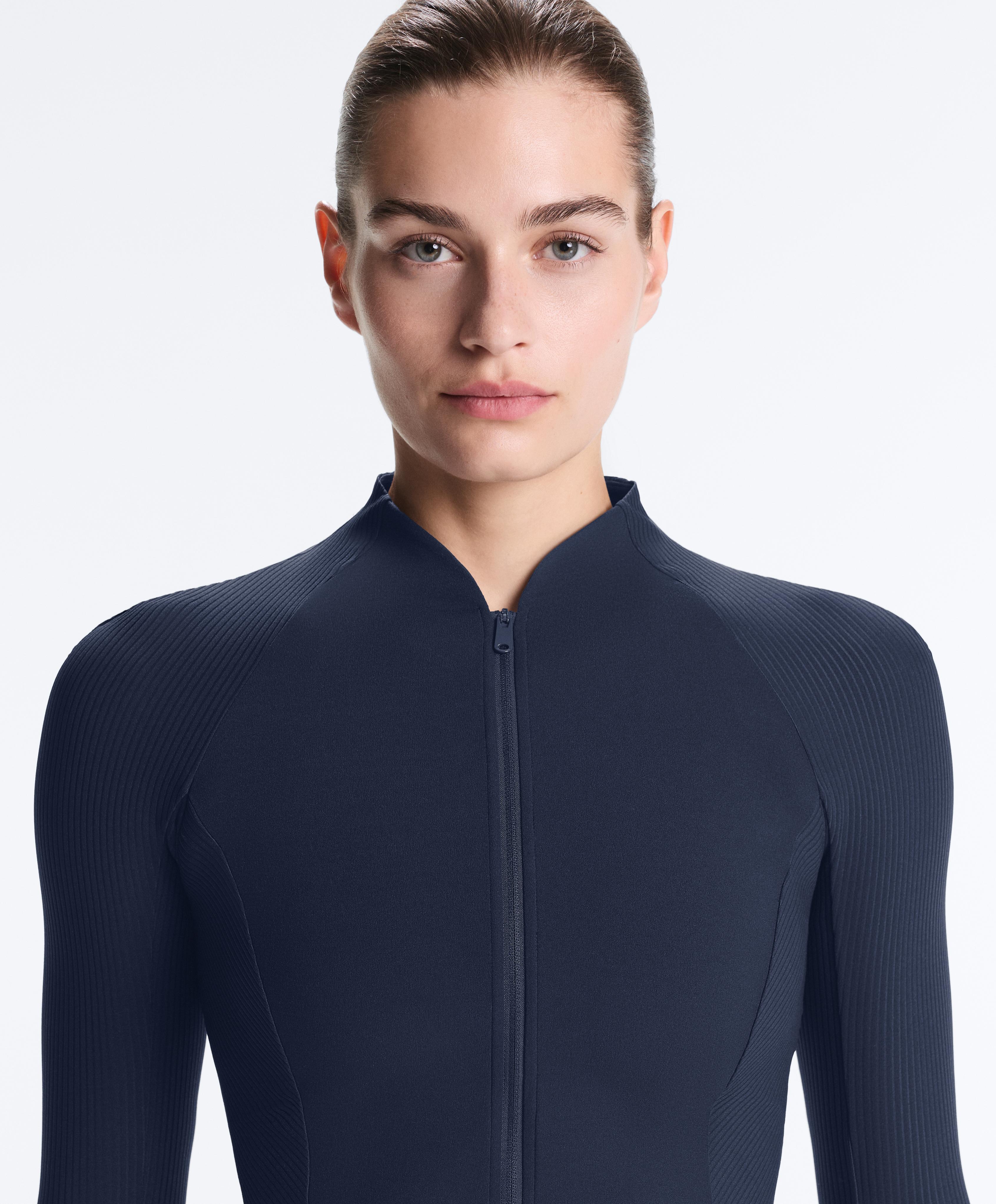 Comfortlux rib technical jacket — NAVY BLUE