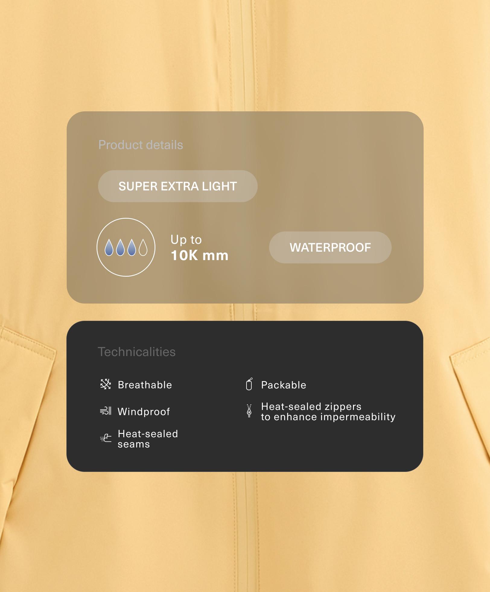 Packable super extra lightweight 10k waterproof jacket Packable super extra lightweight 10k waterproof jacket