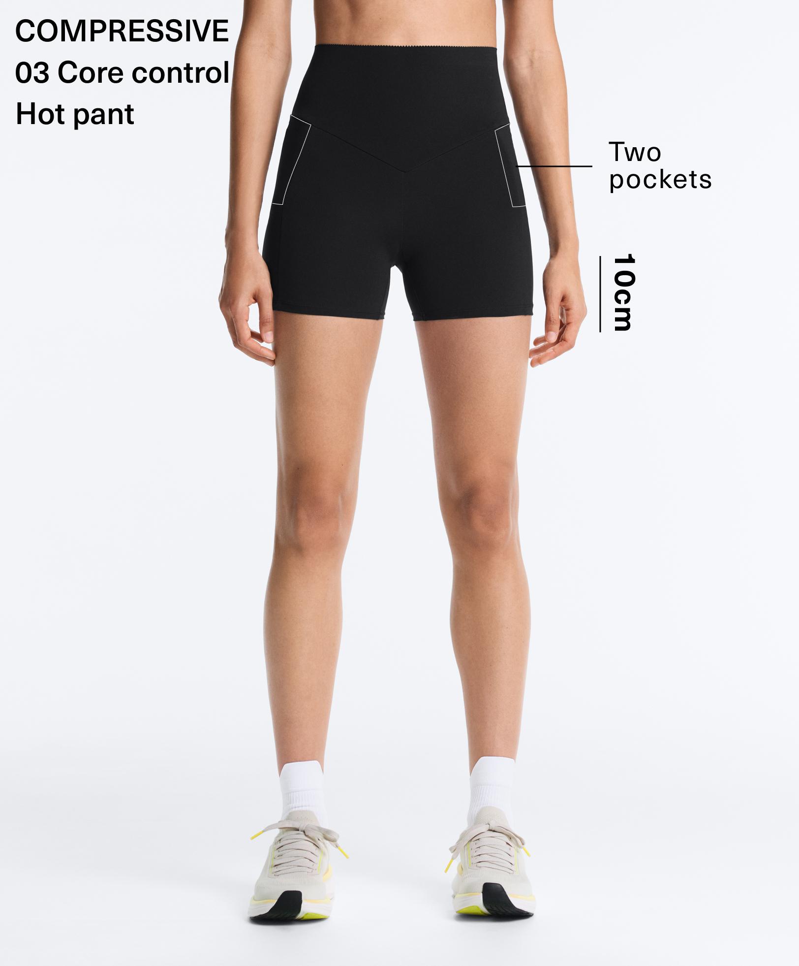 Hot pants High Rise Compressive Pocket, 10 cm