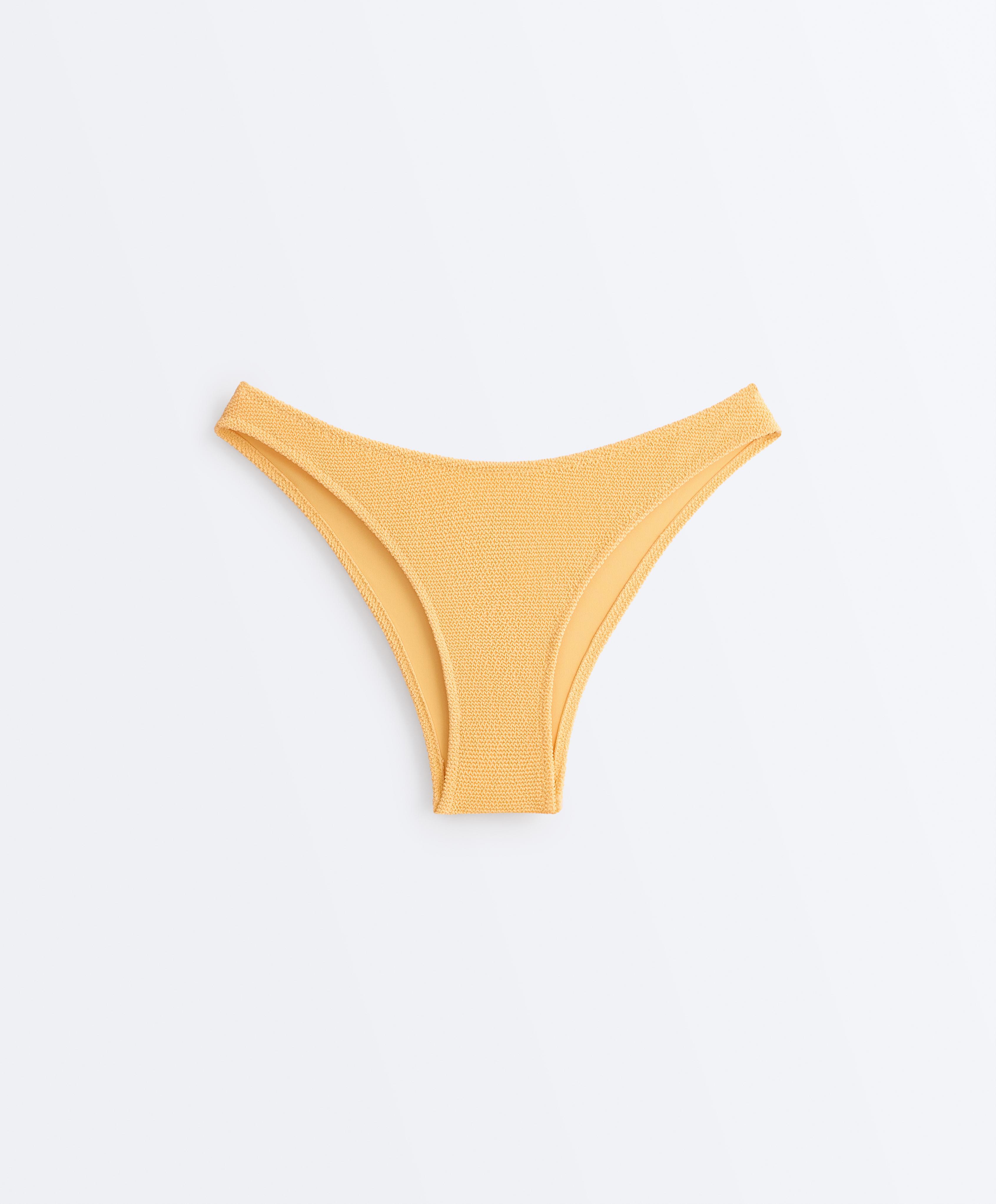 Medium-coverage U-cut crinkle bikini briefs Medium-coverage U-cut crinkle bikini briefs