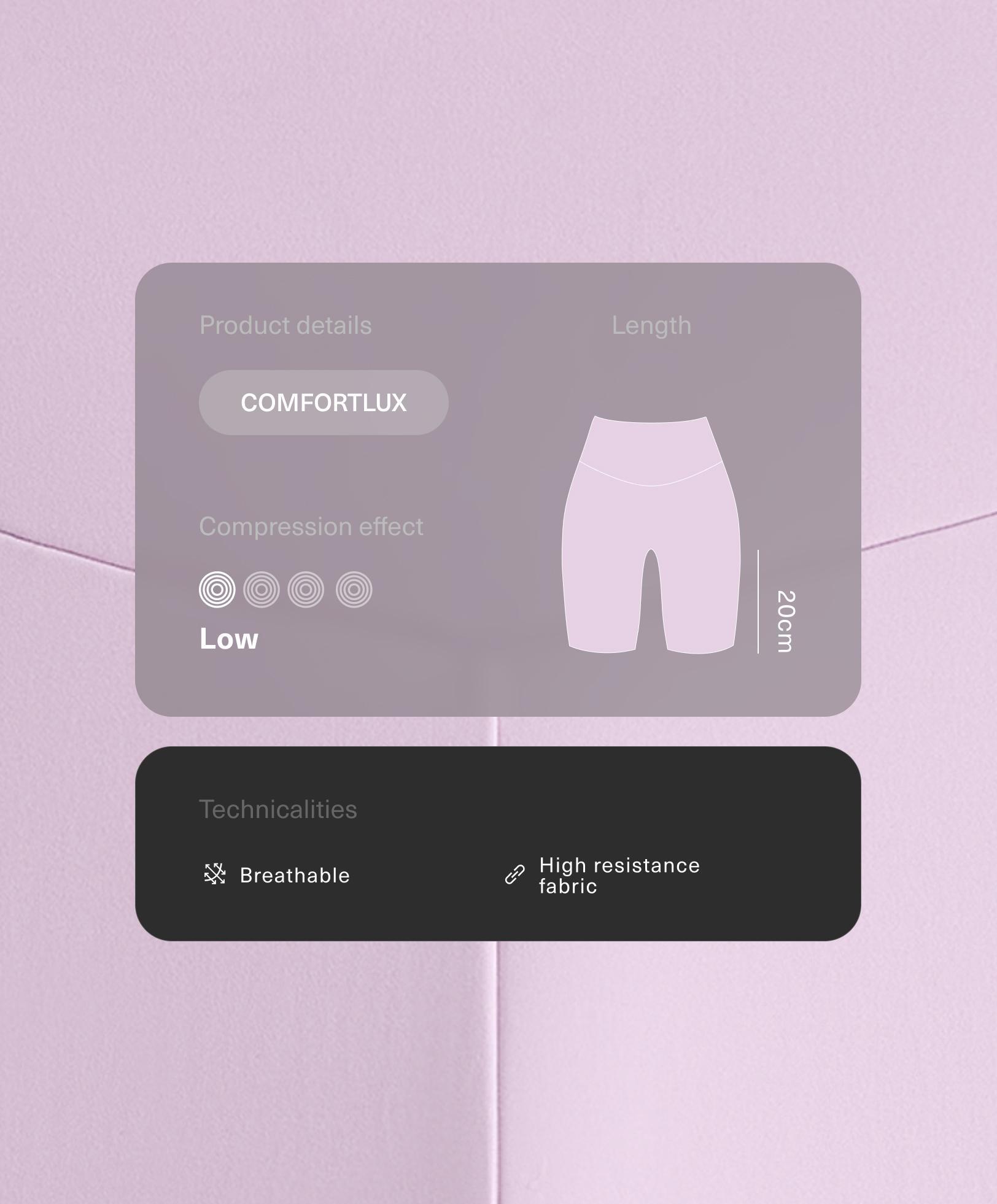 Comfortlux high-rise 20cm biker leggings