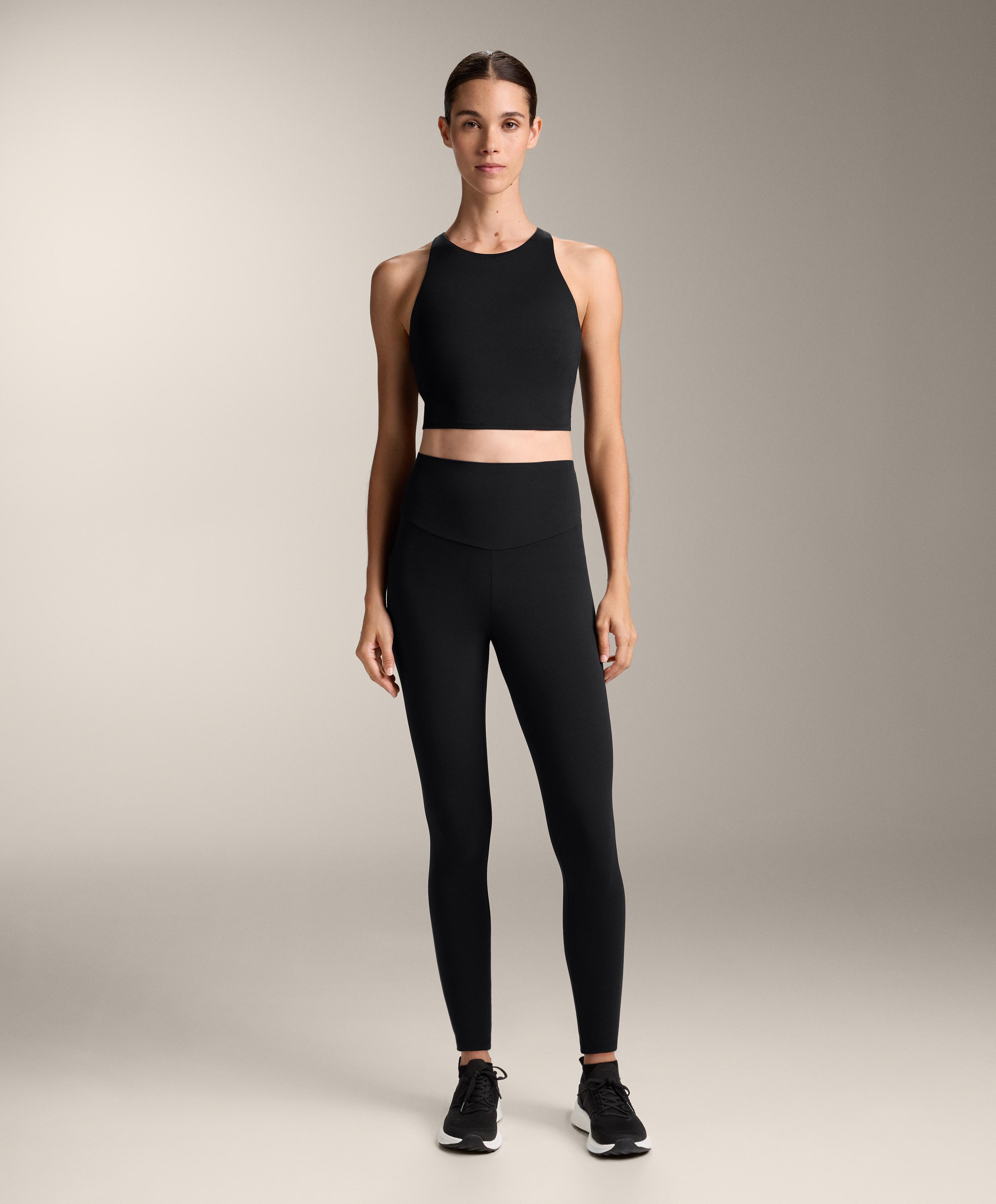 Comfortlux super high-rise ankle-length leggings — BLACK