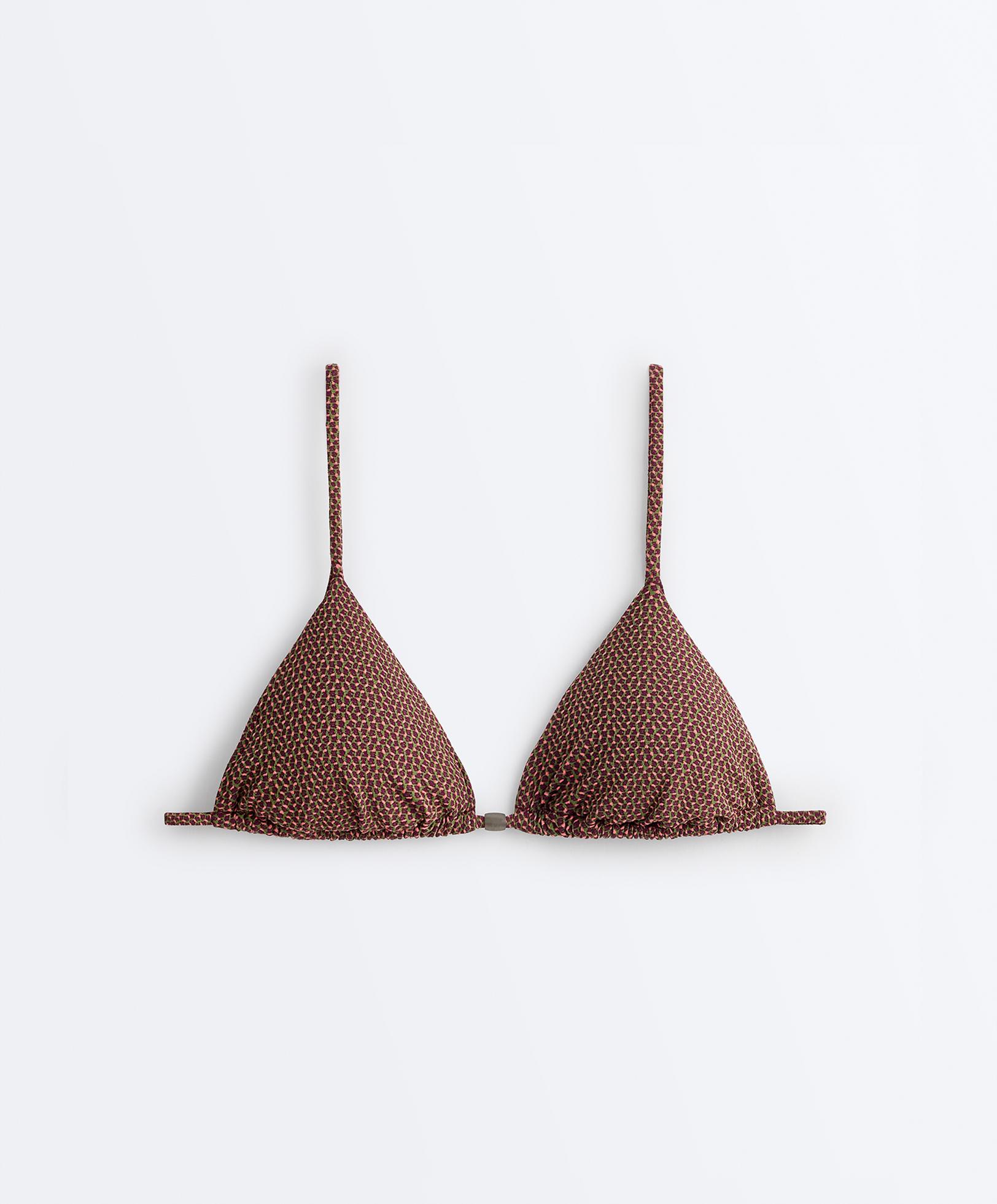 Geometric triangle bikini — LIGHT KHAKI