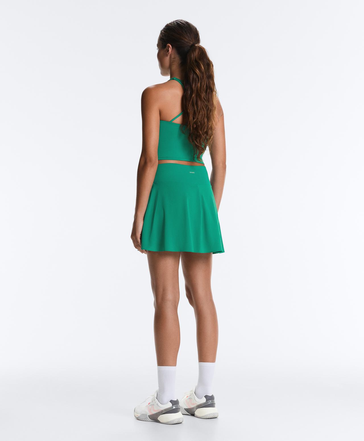 Comfortlux strap tank top with cups — EMERALD GREEN