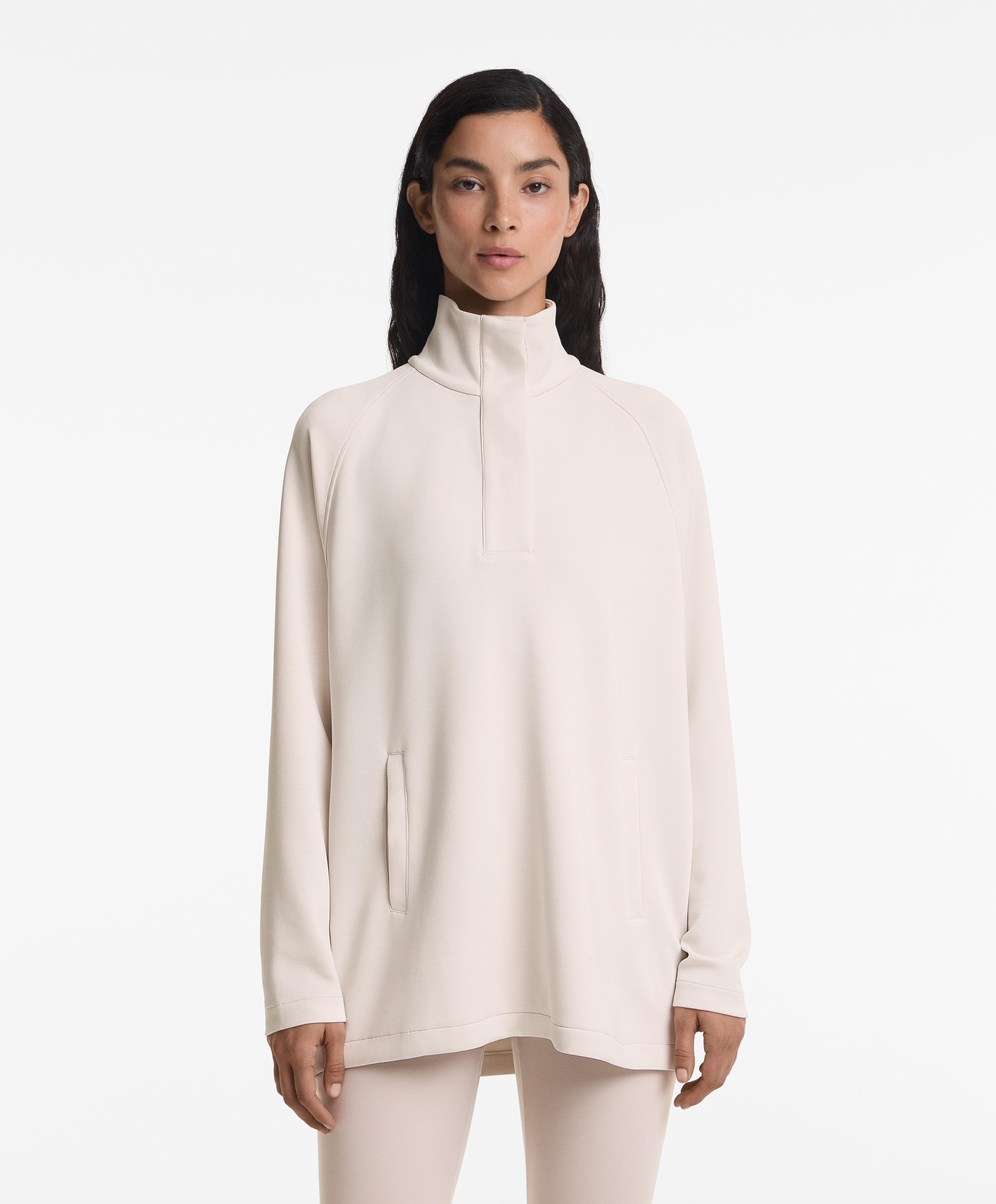 High-neck Soft Touch sweatshirt with modal