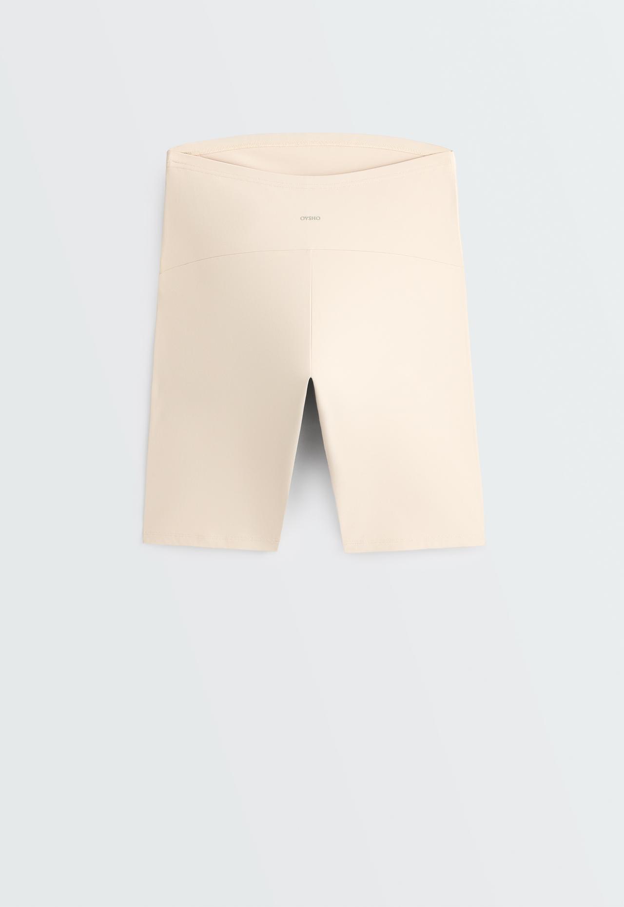 Maternity Comfortlux 20cm biker leggings — SAND