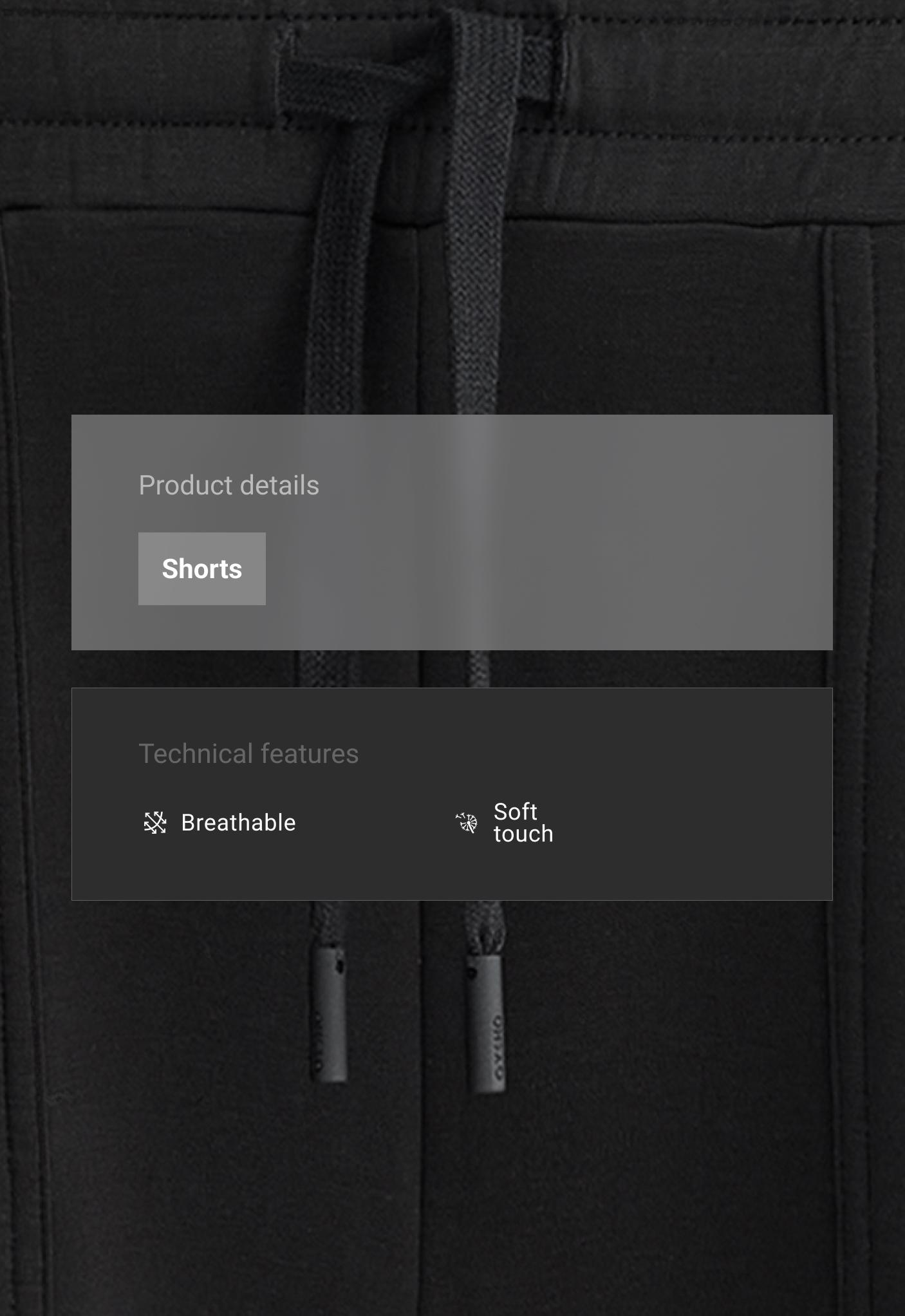 Soft-touch modal shorts — BLACK