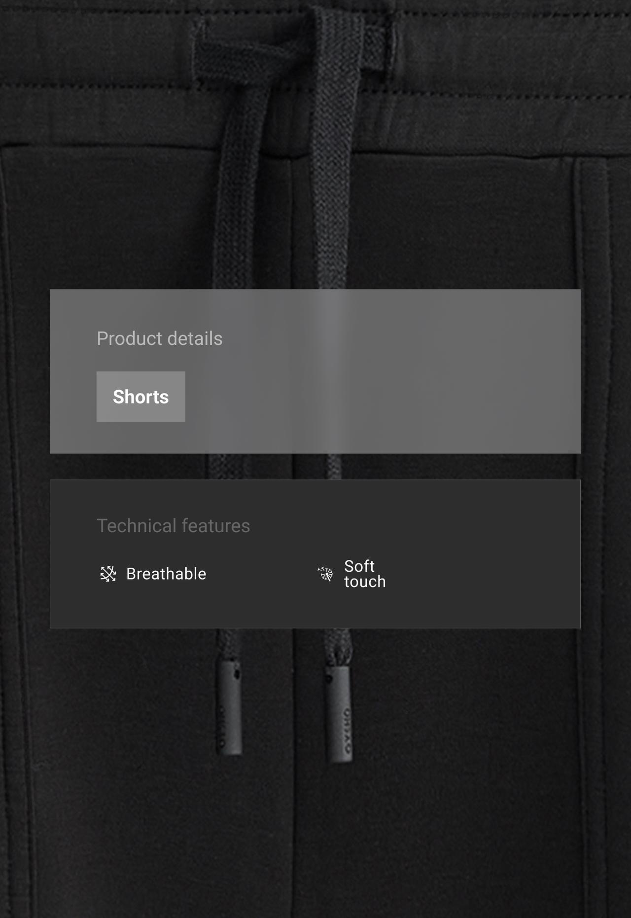 Soft-touch modal shorts — BLACK