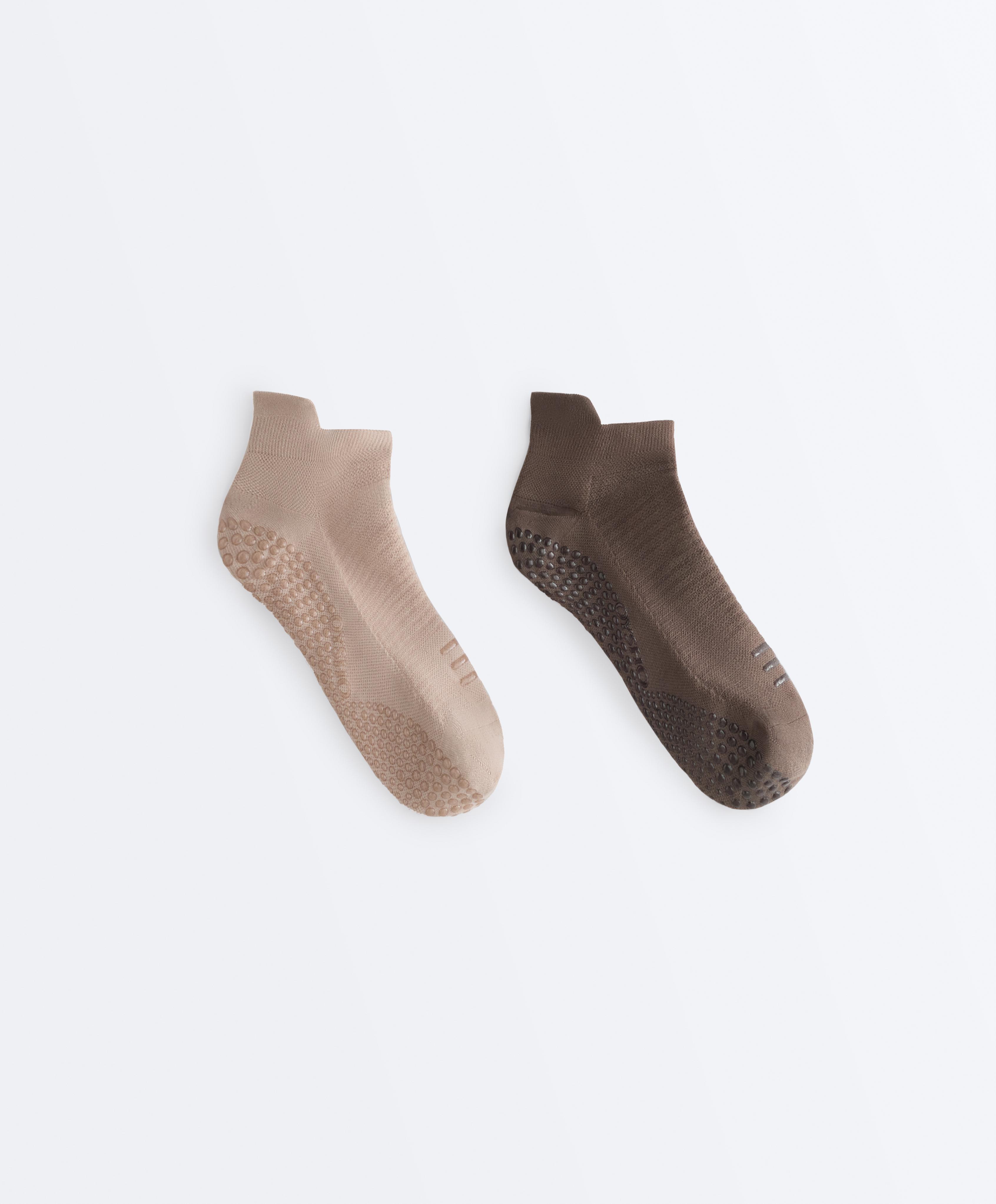 2 Paar Sneakersocken für Yoga und Pilates aus Polyamidmischung 2 Paar Sneakersocken für Yoga und Pilates aus Polyamidmischung