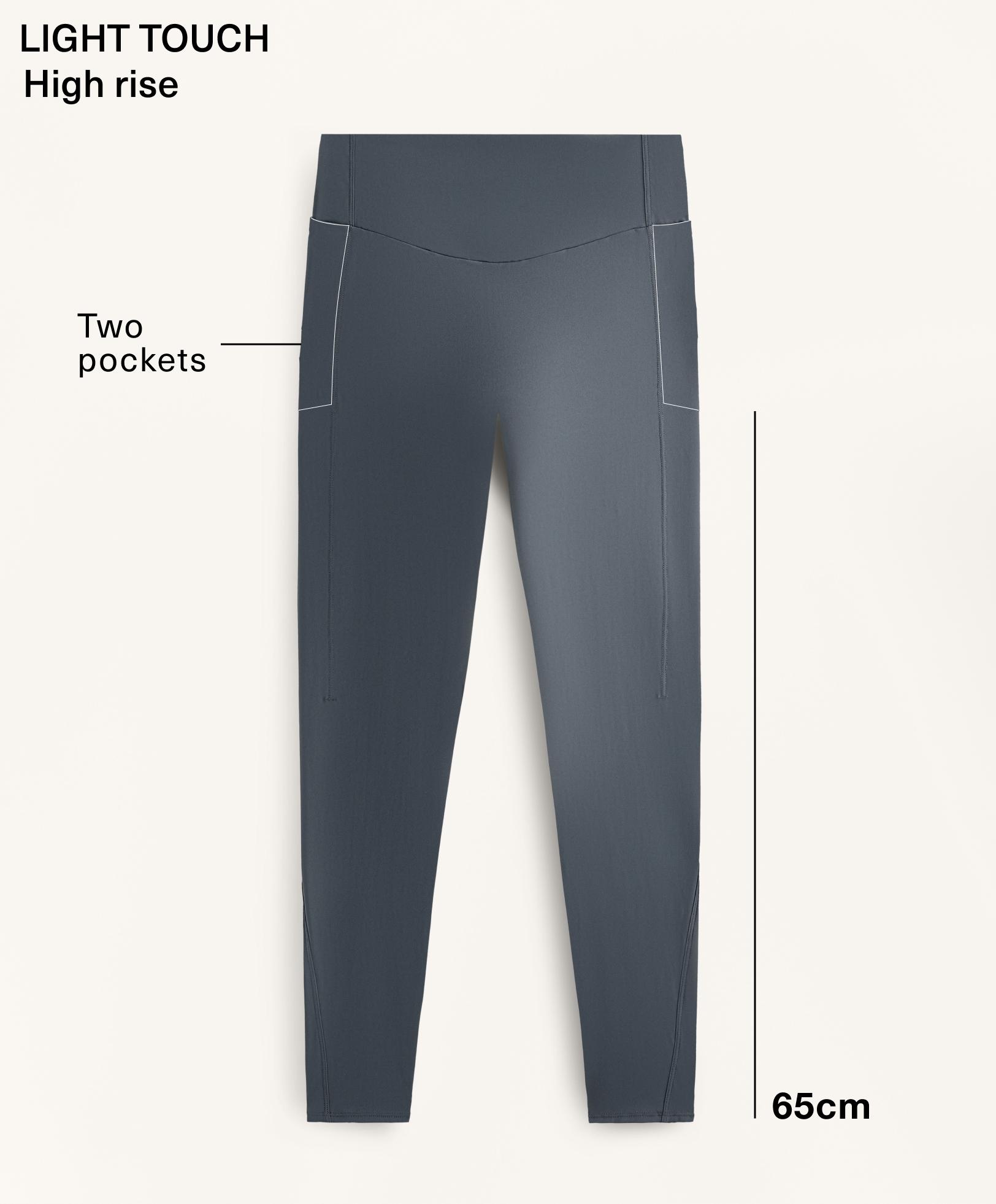 Light Touch pockets high-rise 65cm ankle-length leggings