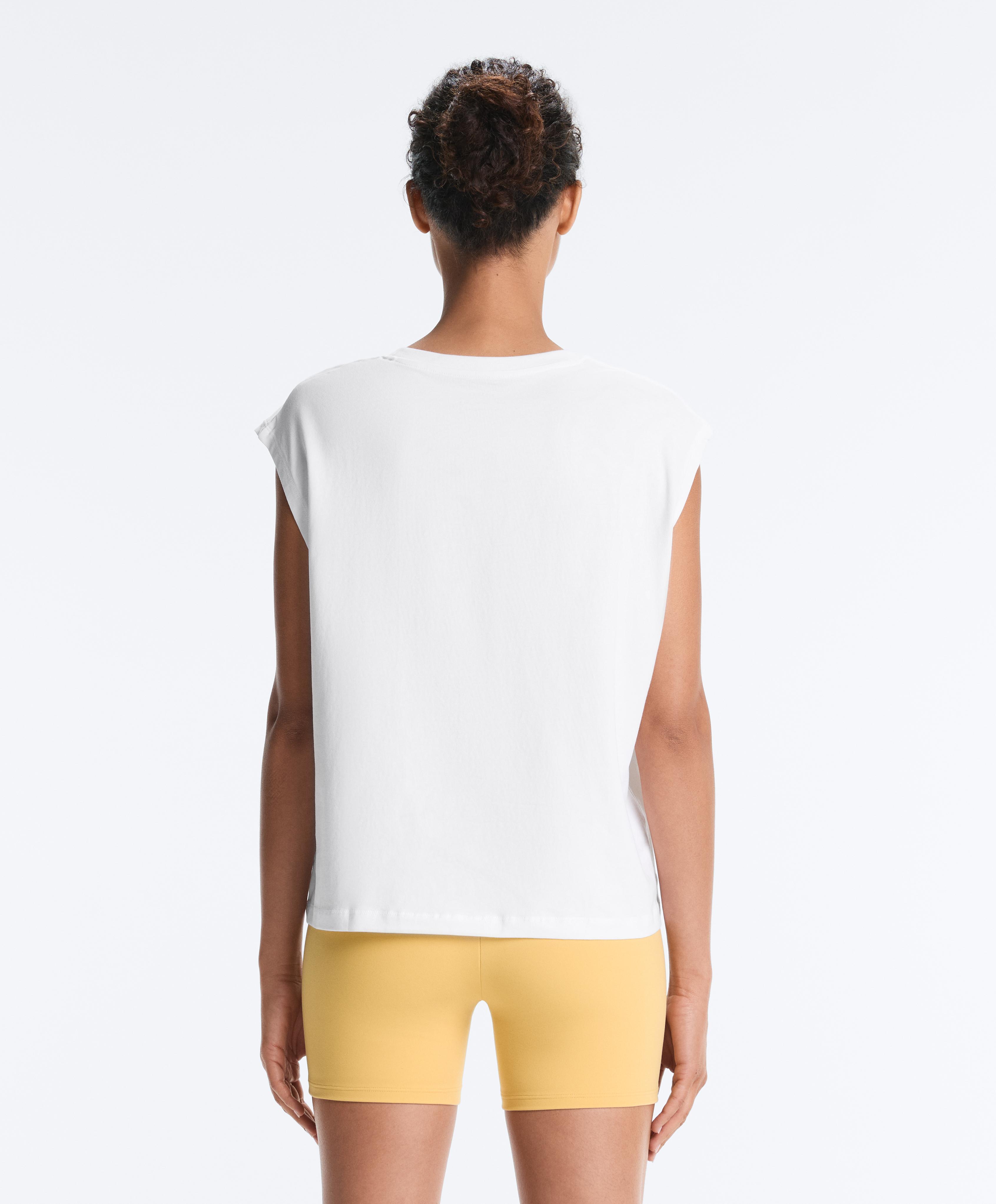 Ärmelloses Shirt aus Baumwollgemisch