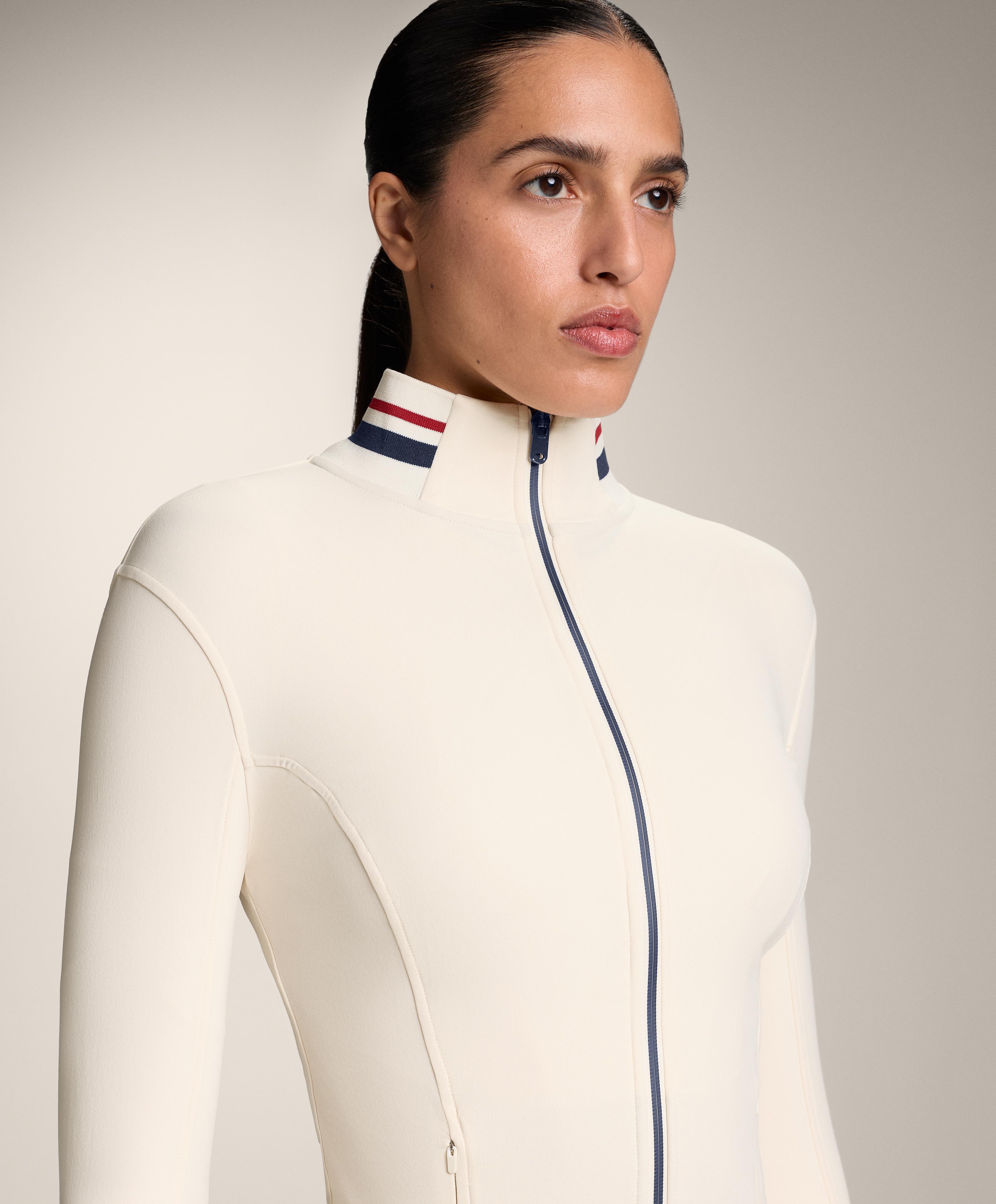 Light warm technical rubber jacket — PALE ECRU