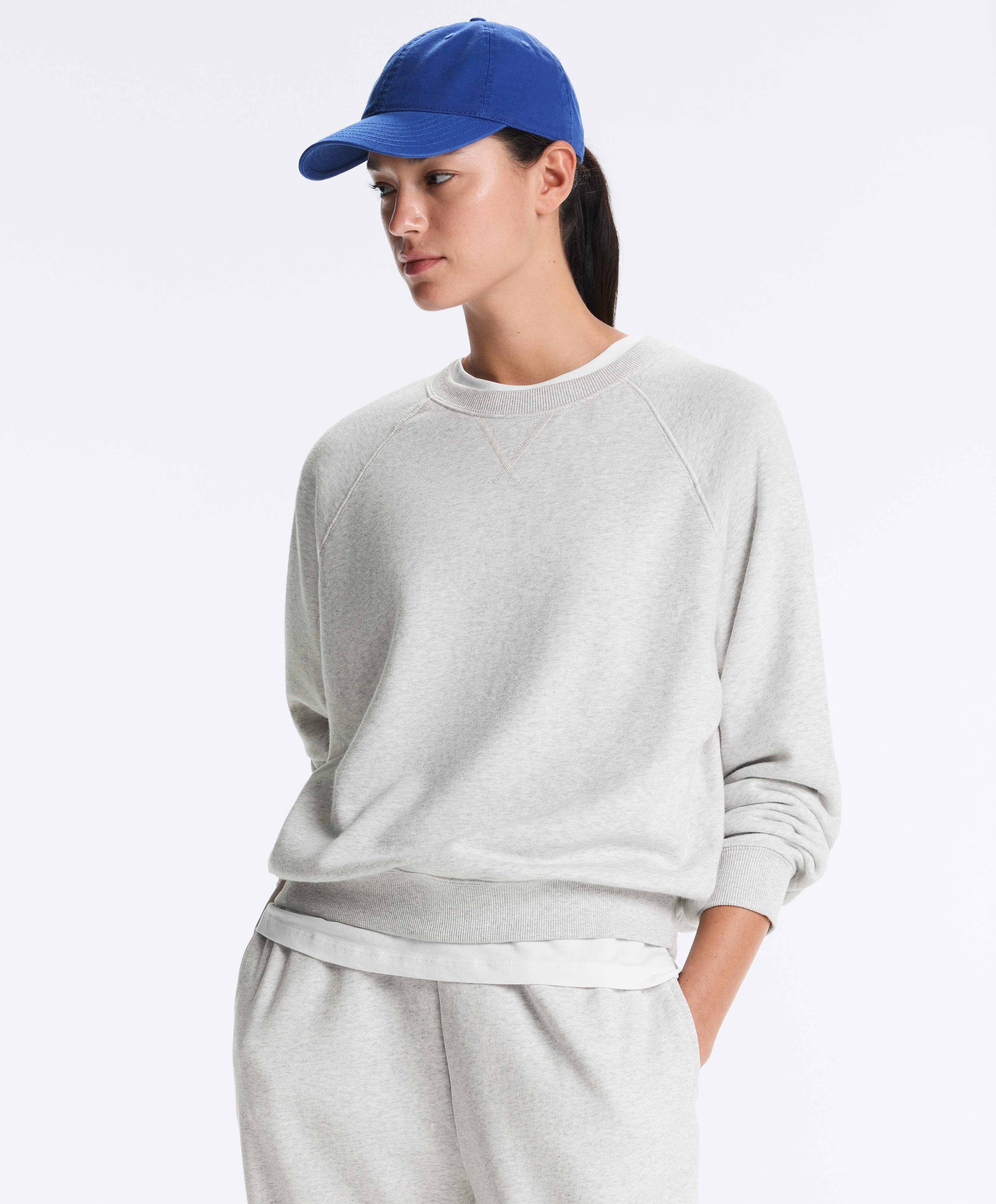 Marl plush round neck sweatshirt Marl plush round neck sweatshirt