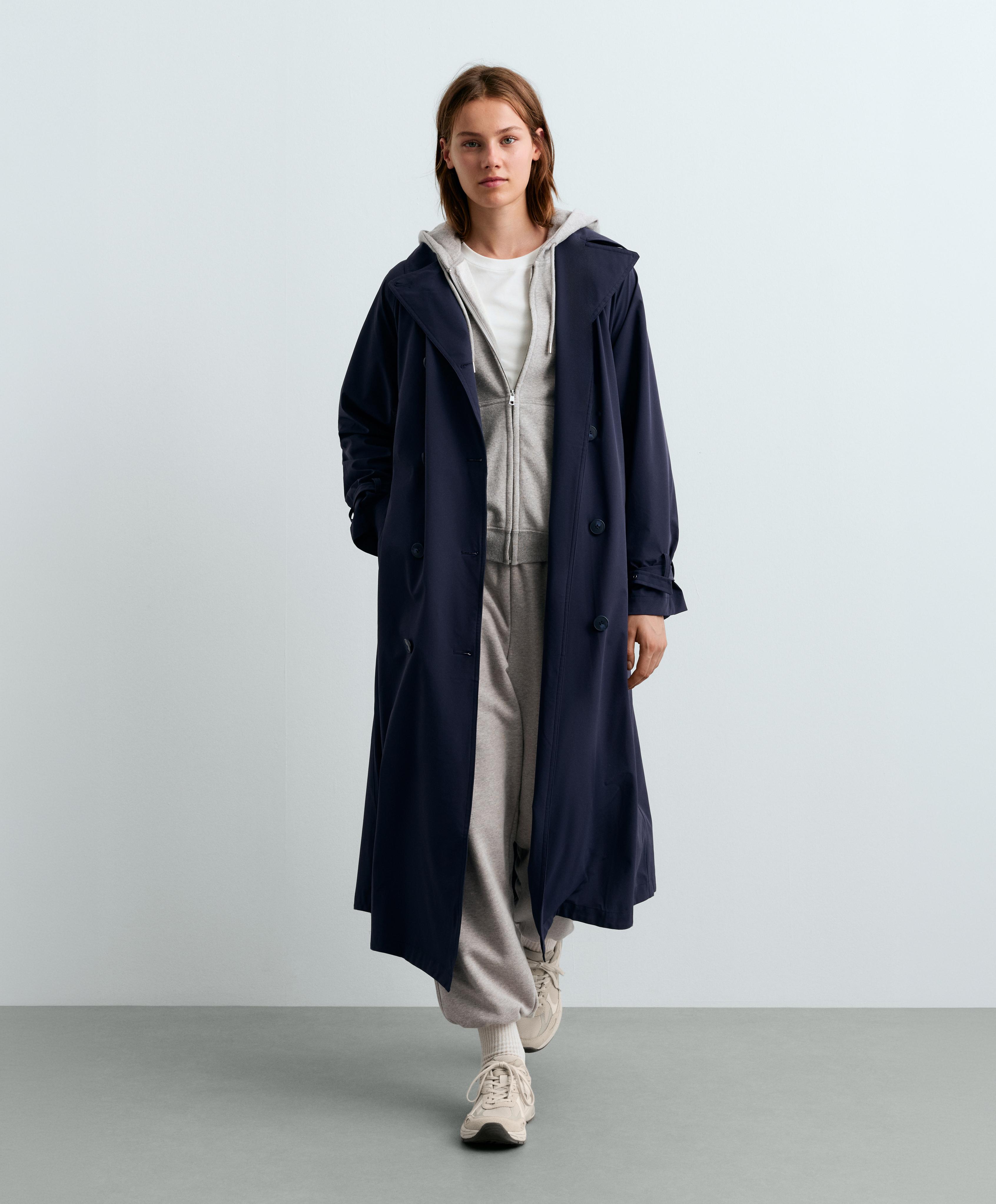 Extra lightweight 10k waterproof long jacket — MIDNIGHT BLUE