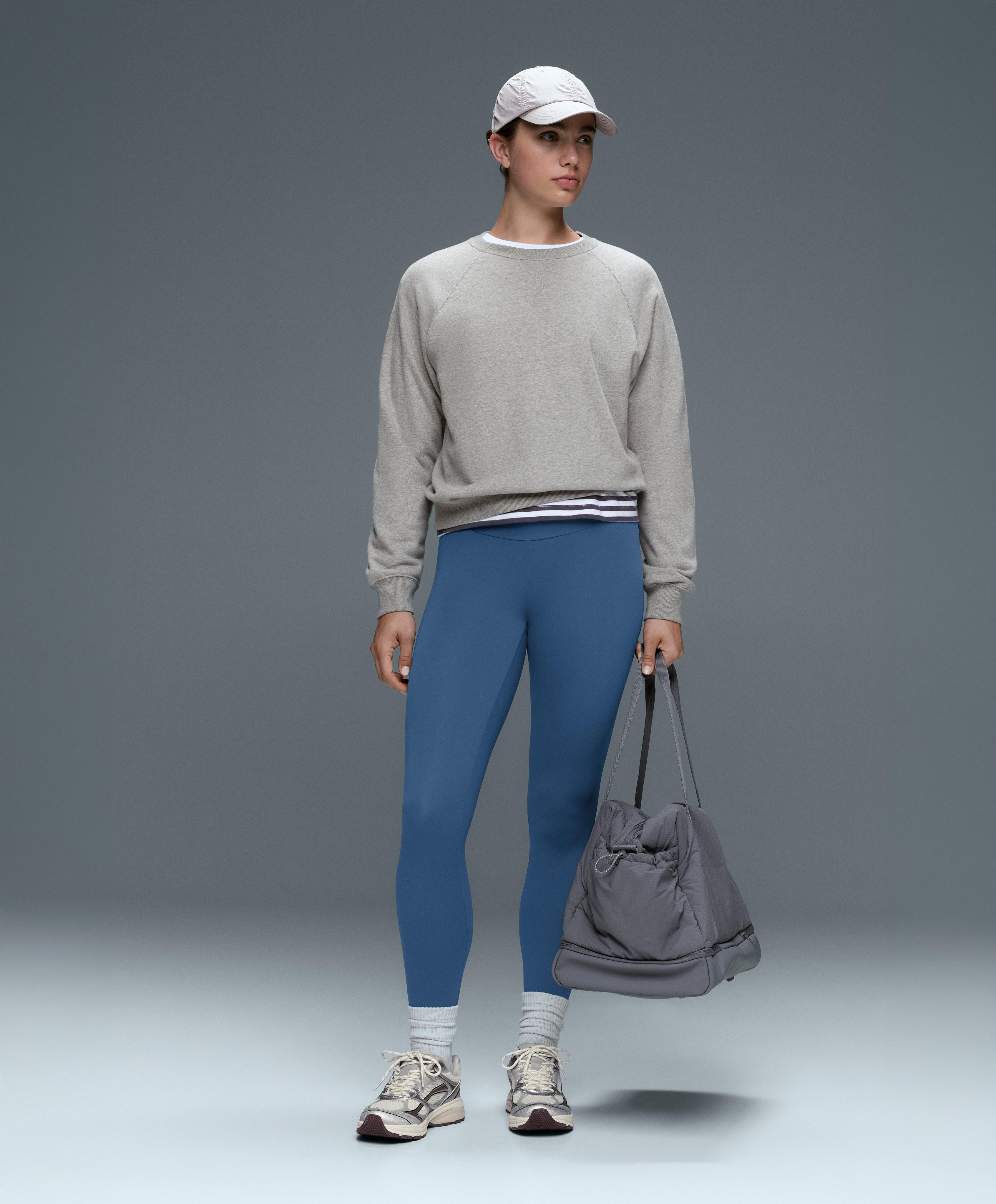 Comfortlux high-waisted ankle-length leggings — MID GREY-BLUE