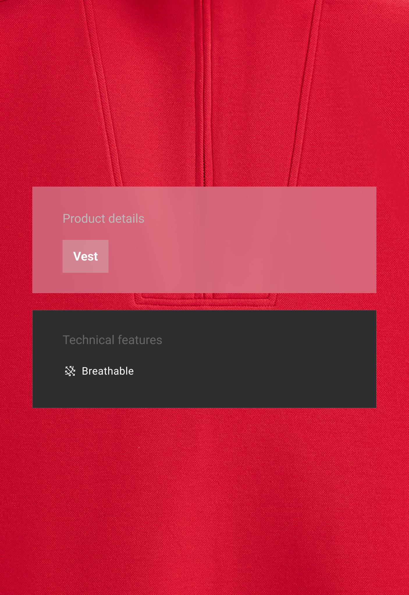 Cotton piqué sleeveless vest — BRIGHT RED