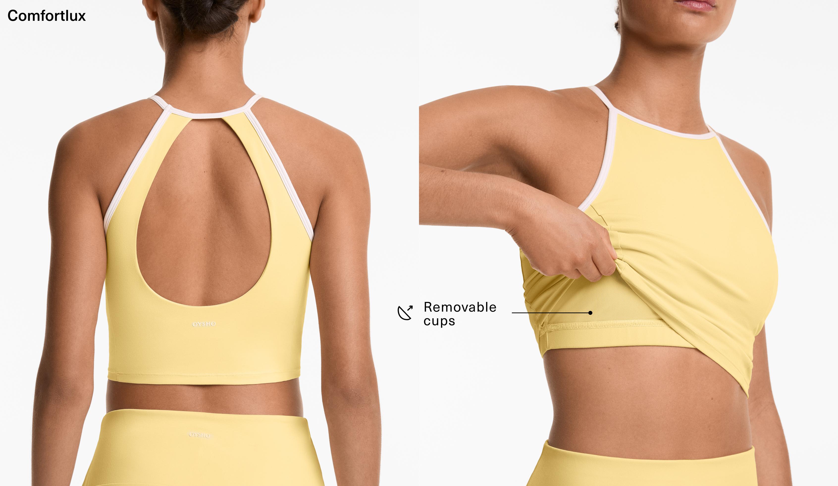 Tank top Comfortlux cu guler halter și piping