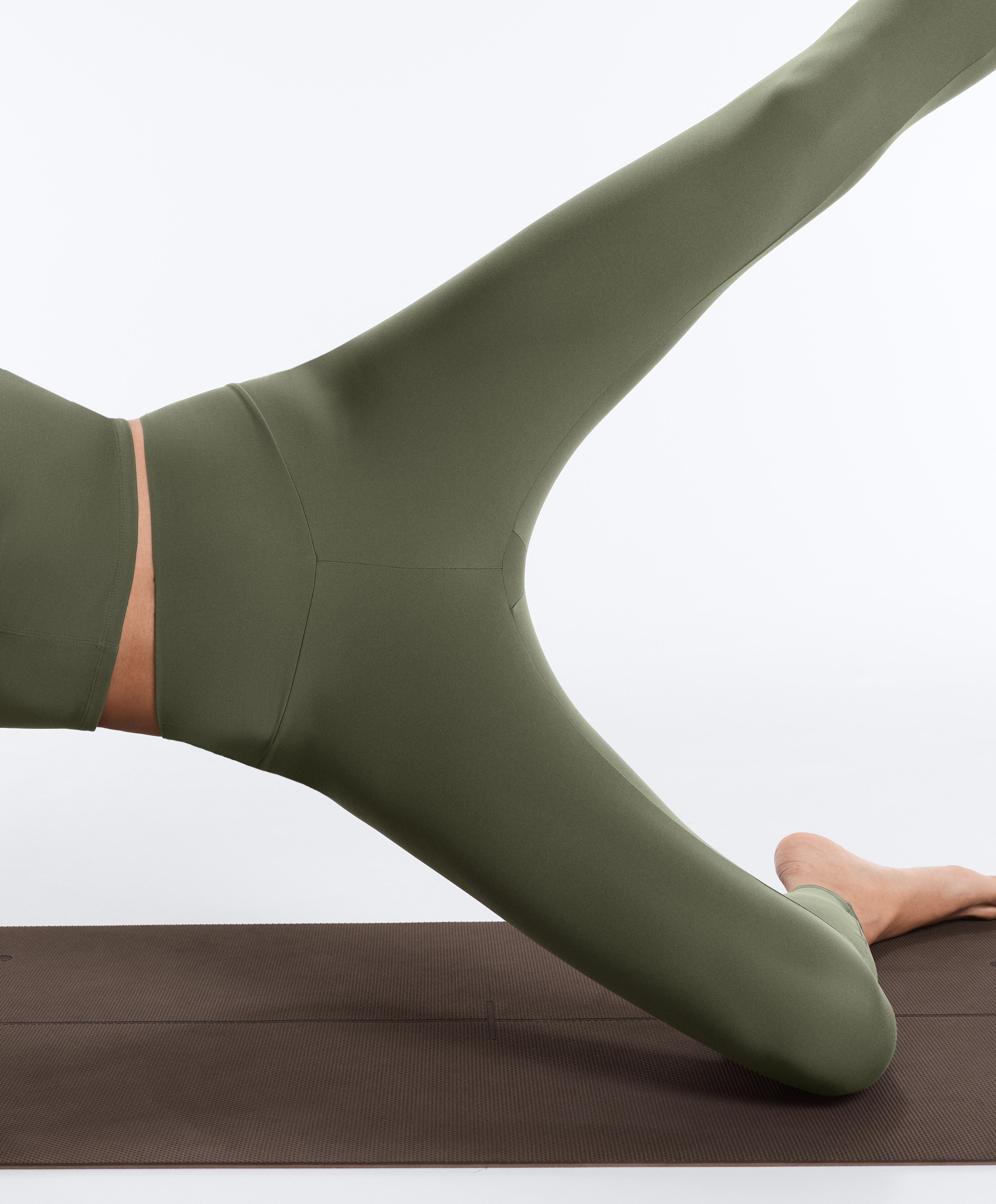Comfortlux high-waisted ankle-length leggings — DARK GREEN