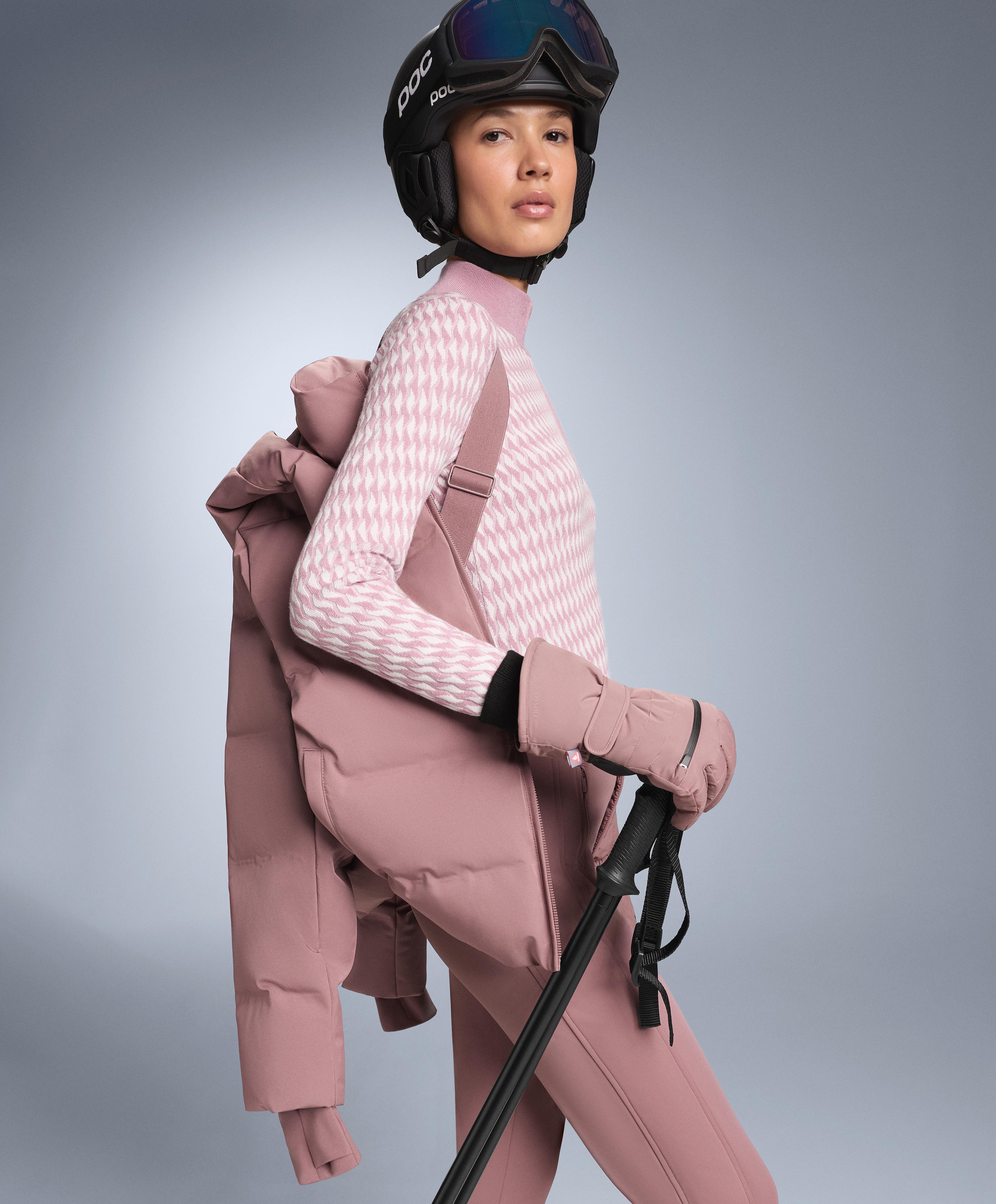 Μπλούζα θερμική base layer πλεκτή ζακάρ με γεωμετρικό σχέδιο