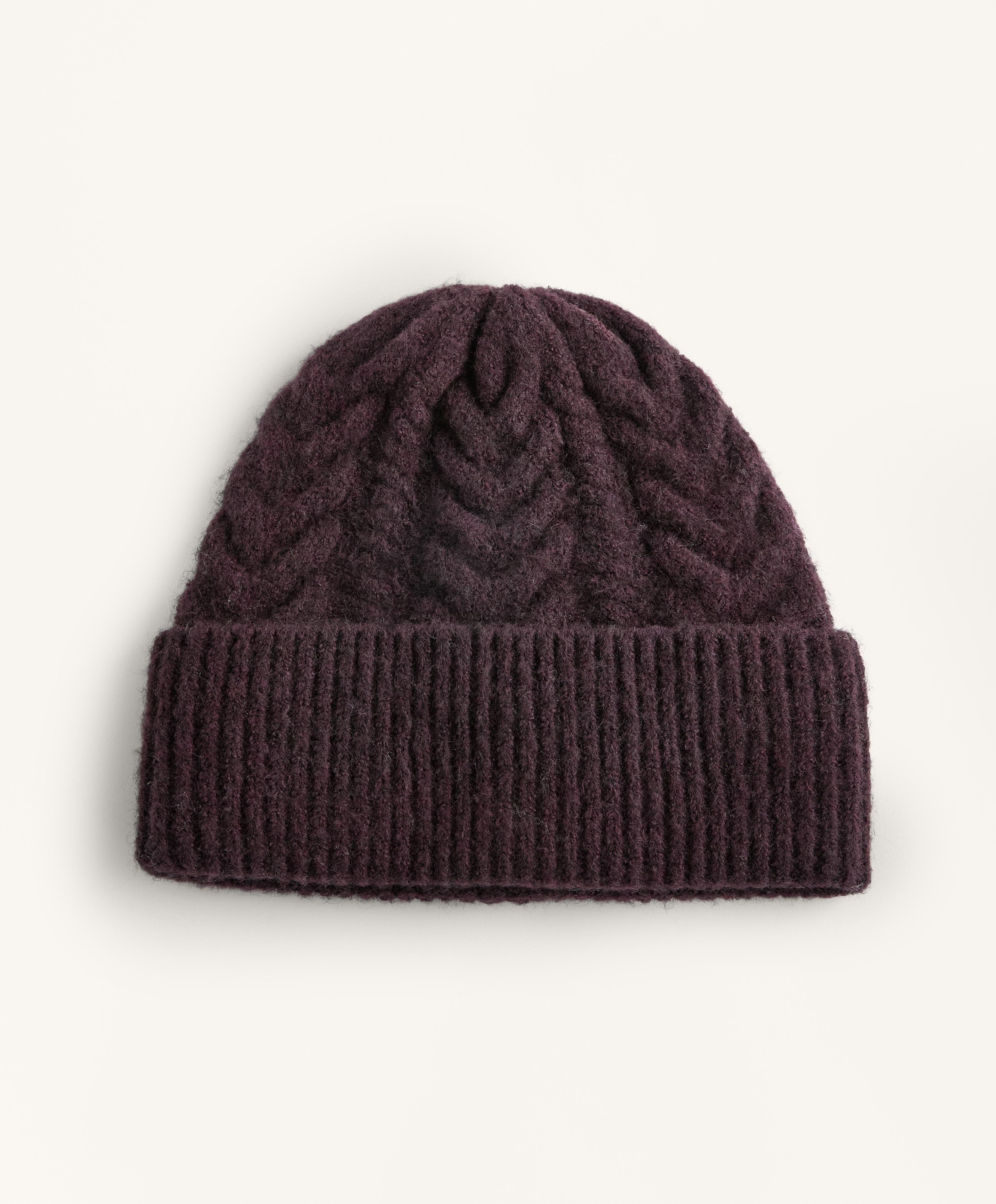 Aran knit beanie - Sale