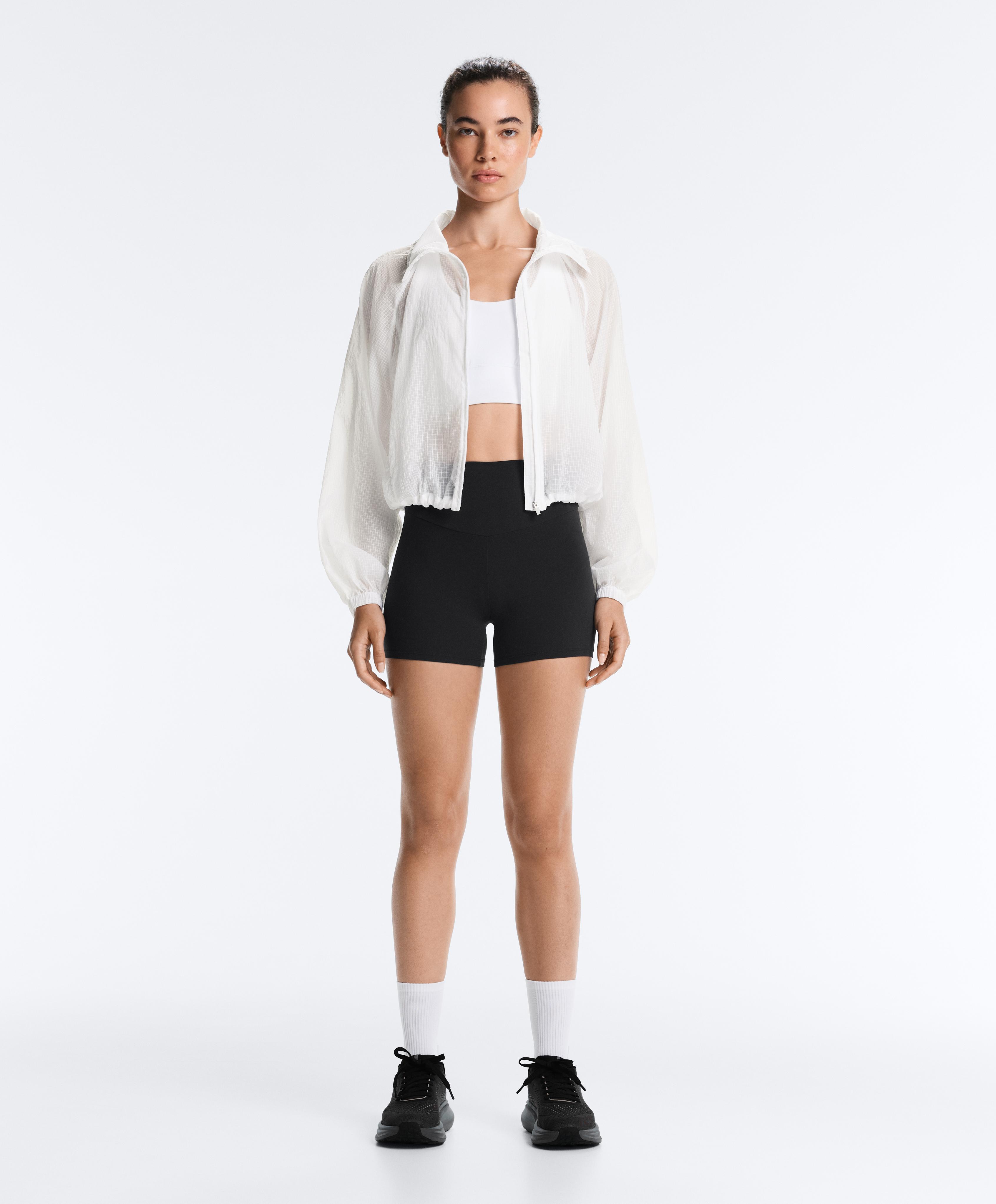 Check track jacket — WHITE