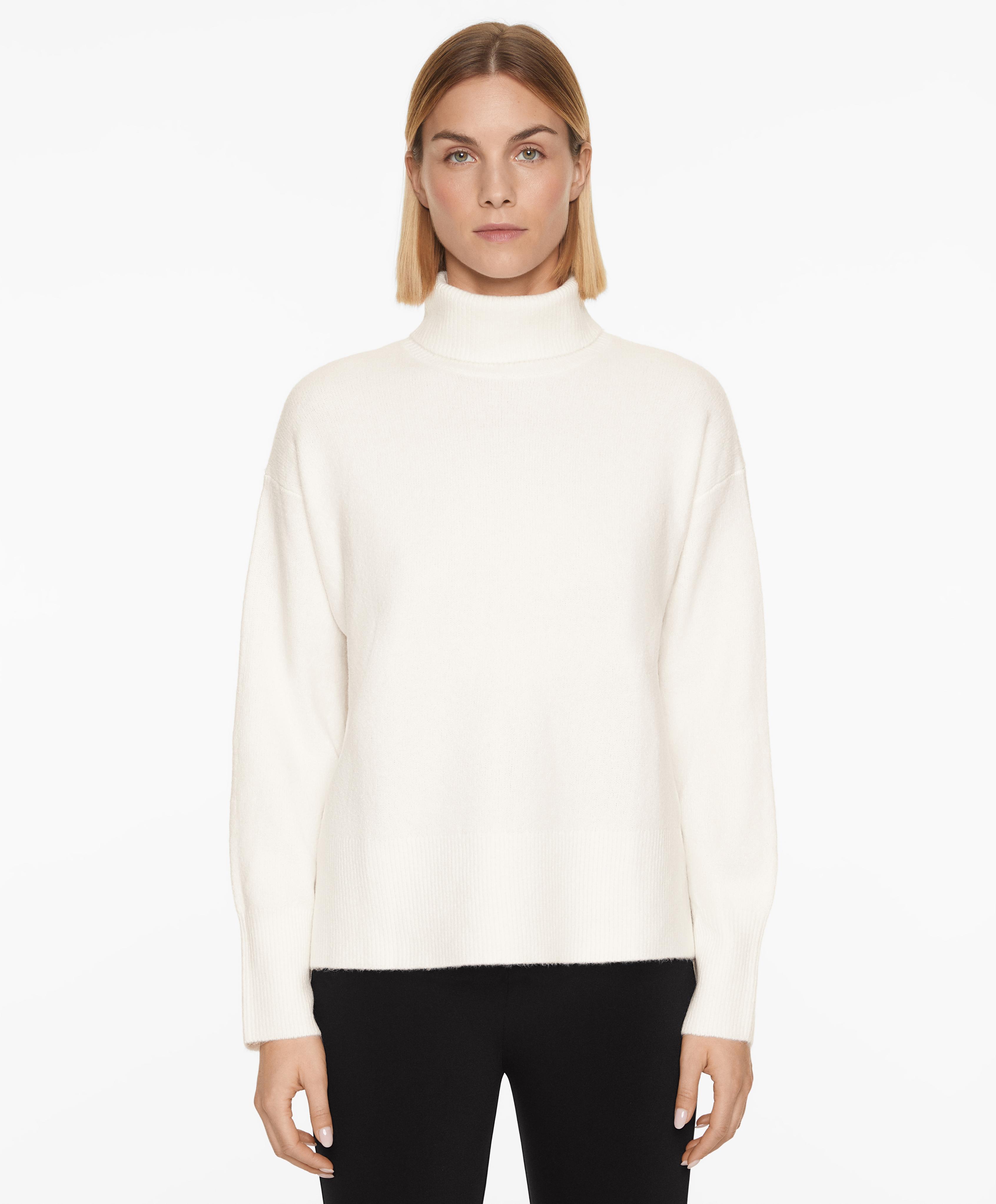 High neck knit jumper