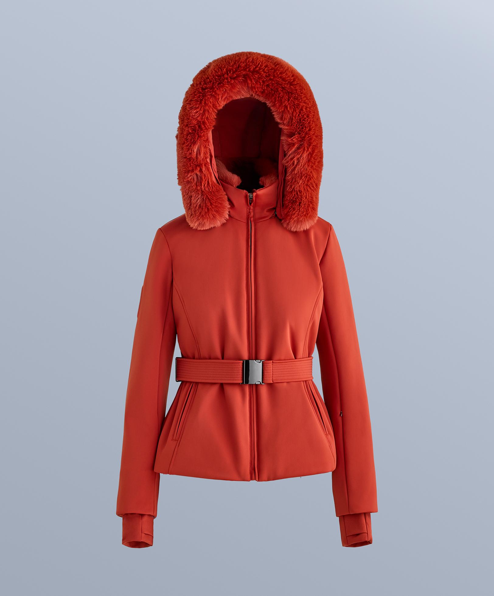 Primaloft® SKI water-resistant super-slim fit jacket — BRIGHT BURNT ORANGE 