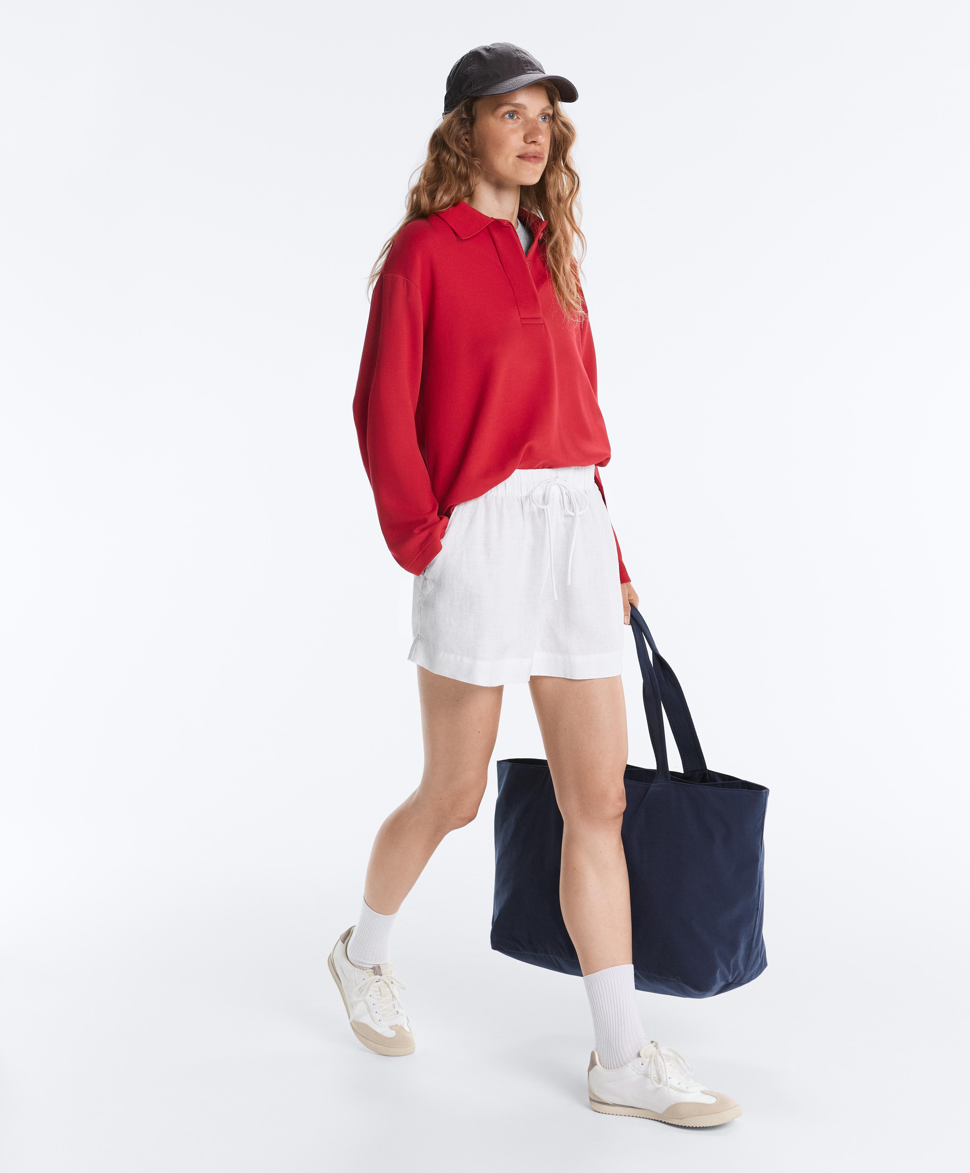 Polo met lange mouwen van piqué Polo met lange mouwen van piqué