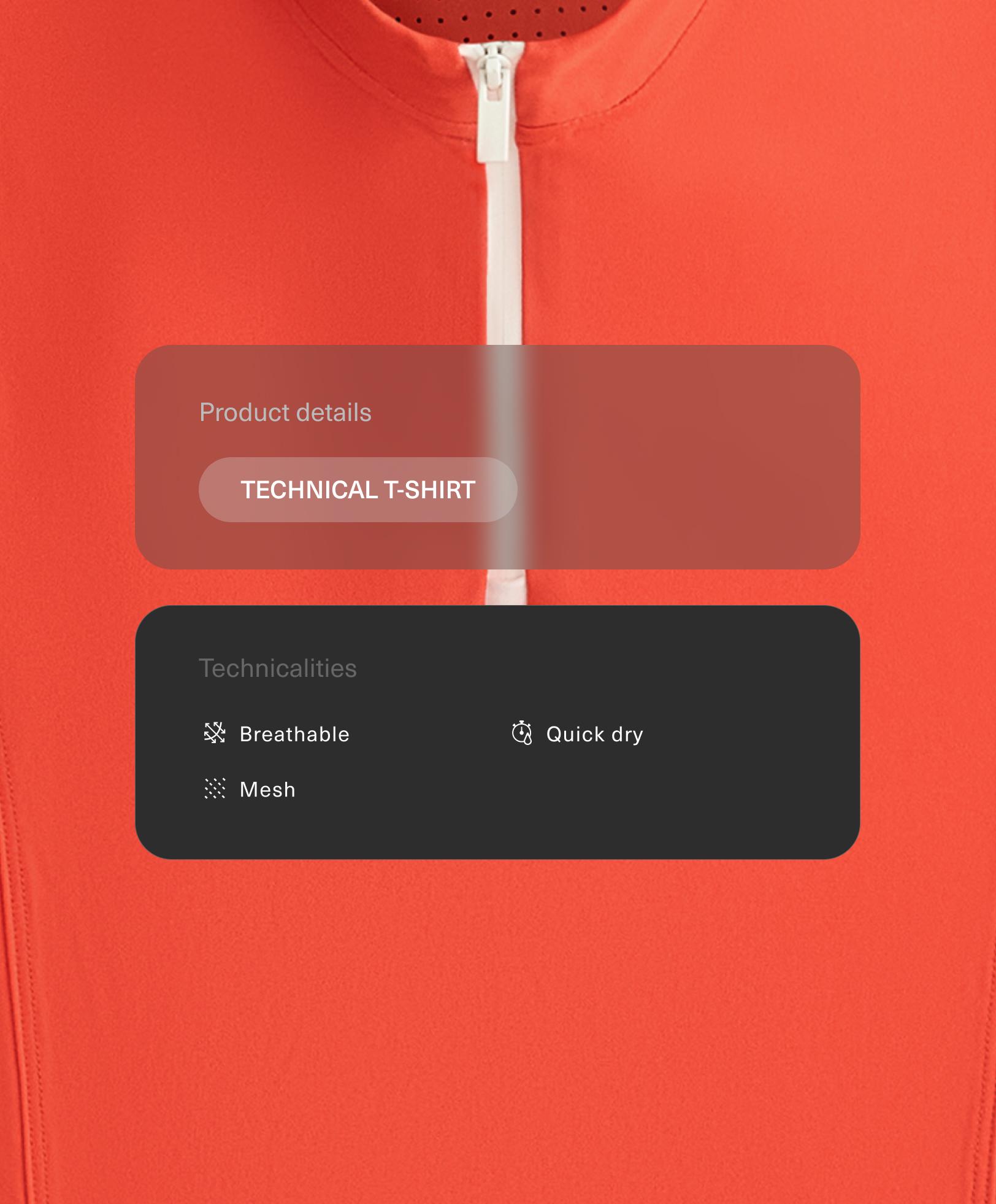 Mouwloos T-shirt met halve rits