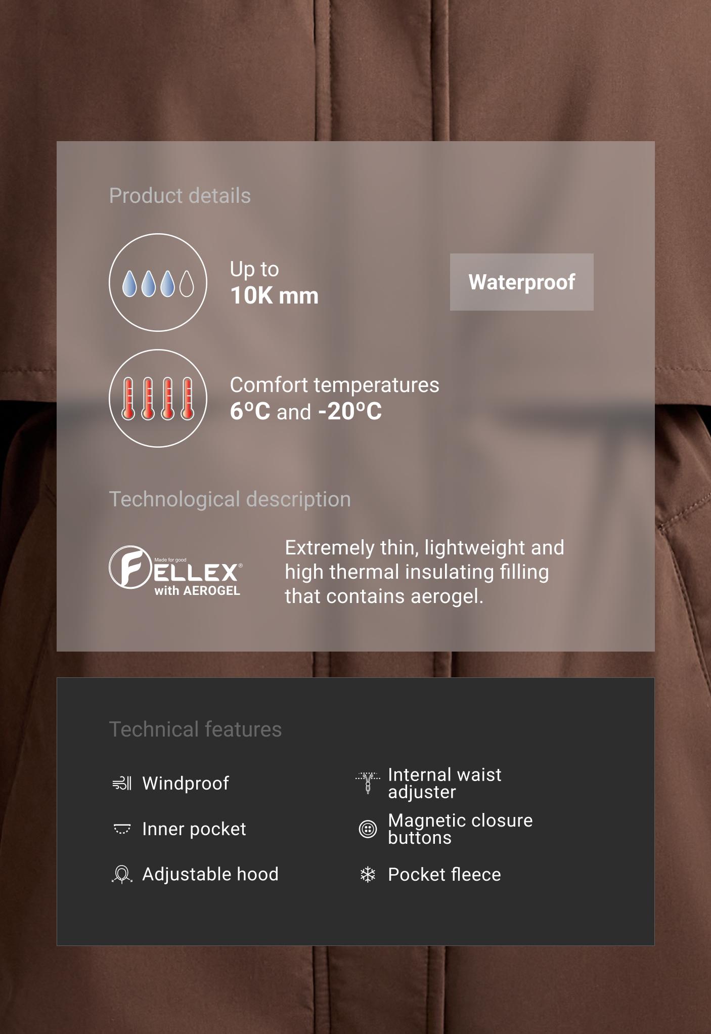 FELLEX® AEROGEL 10K waterproof long padded jacket