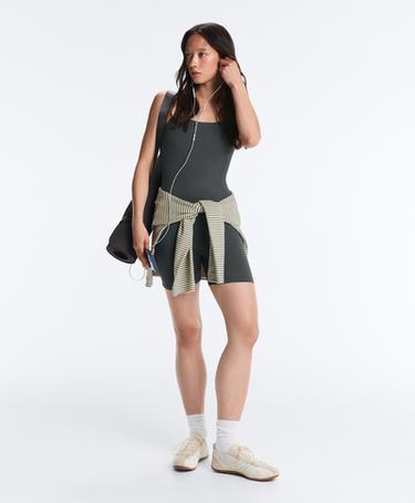 Comfortlux braided short jumpsuit — STEEL GREY 8