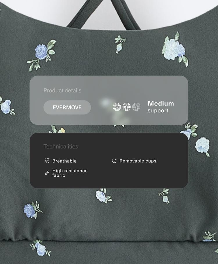 Evermove light-support floral sports bra | OYSHO România
