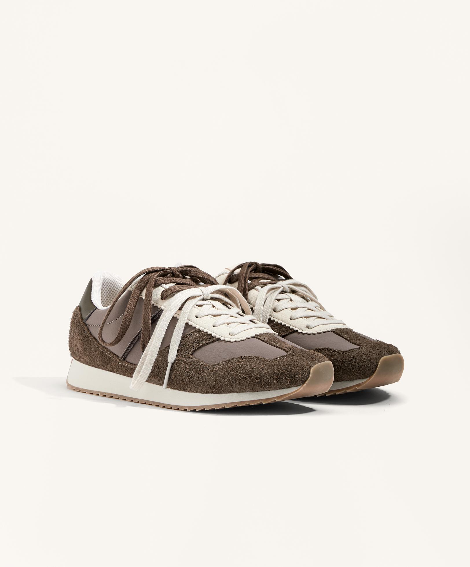 Combined split-leather Running slippers Combined split-leather Running slippers