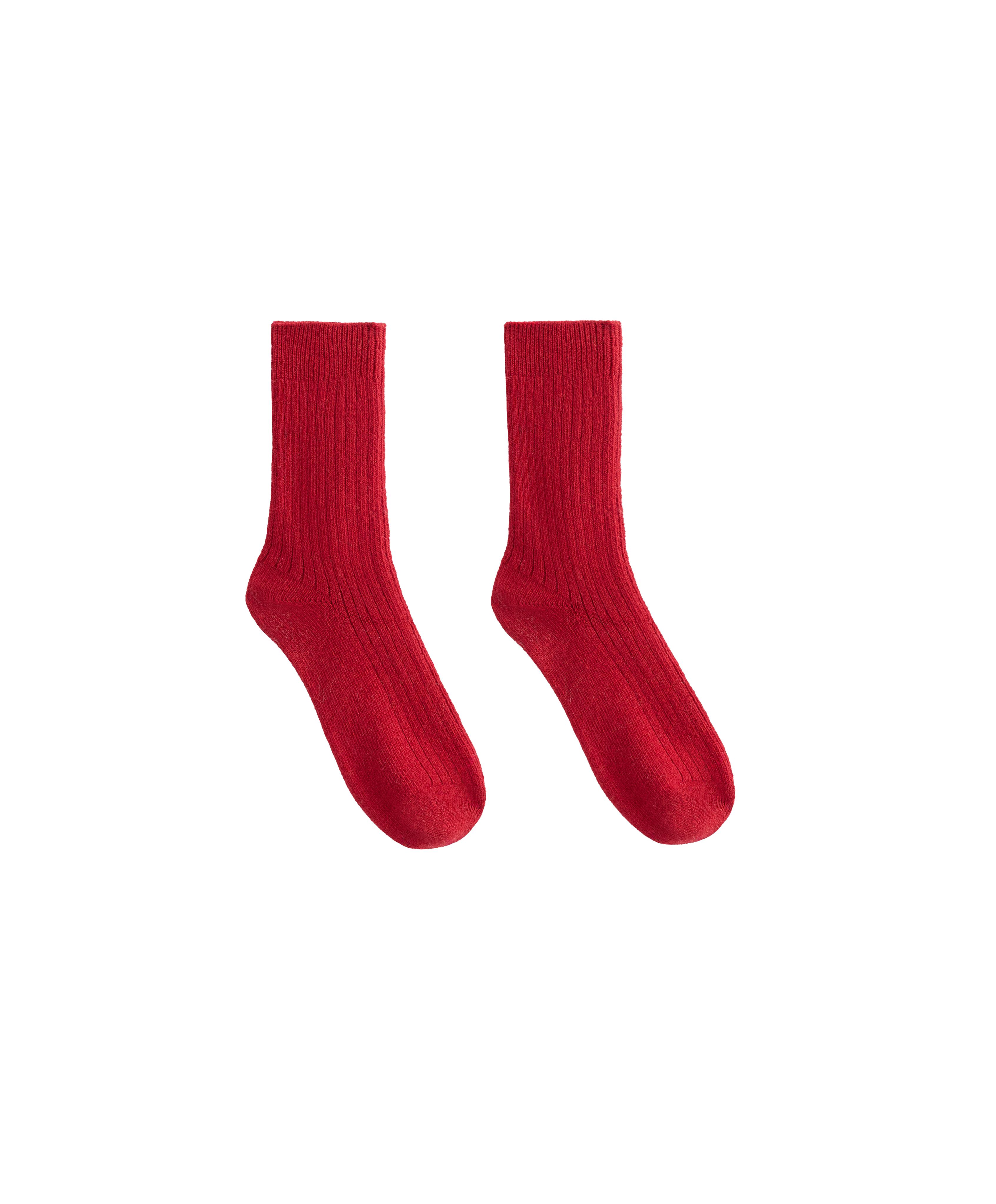 Classic socks 15% cashmere 10% wool — LOLLIPOP RED