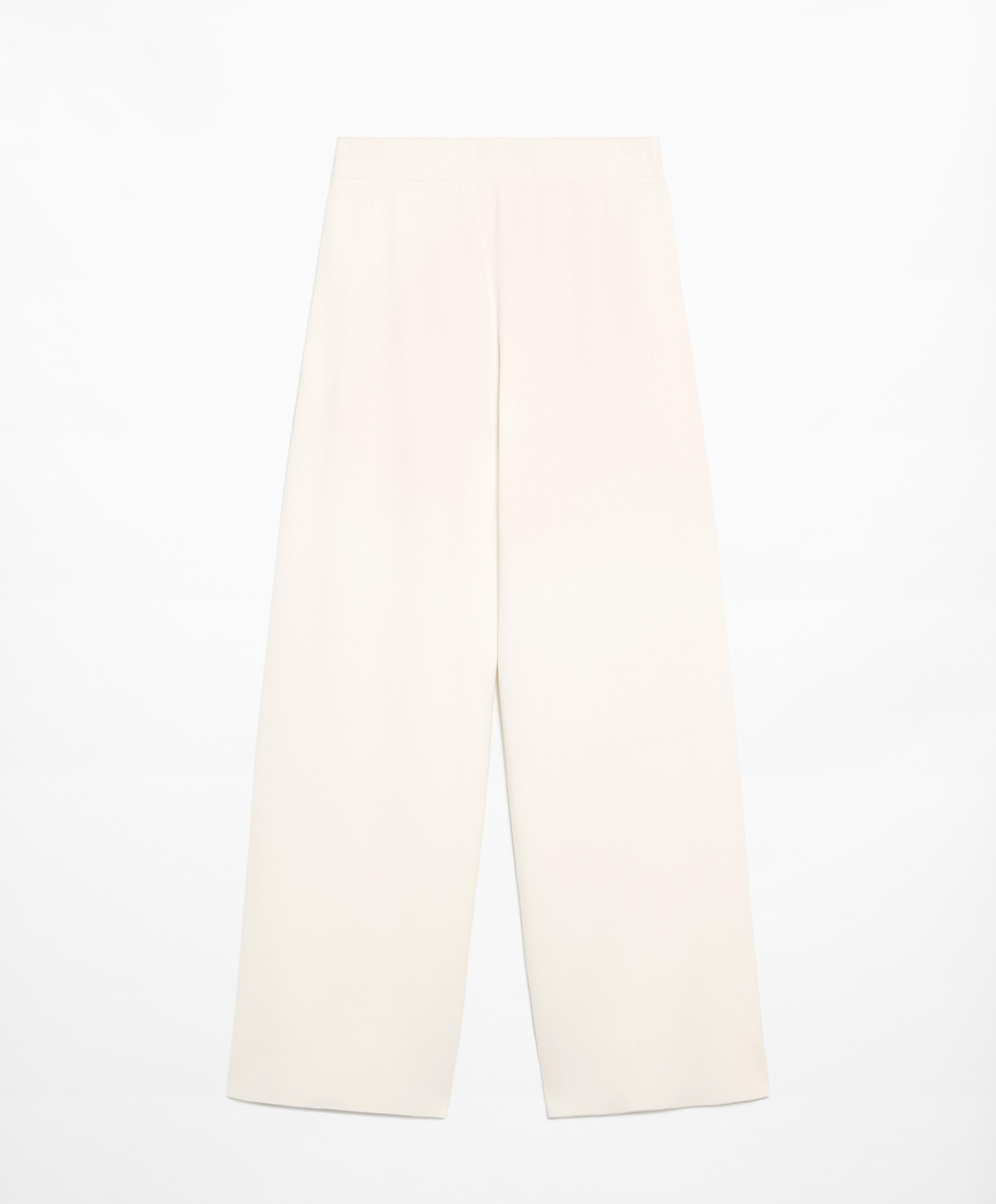 Straight fit knit trousers